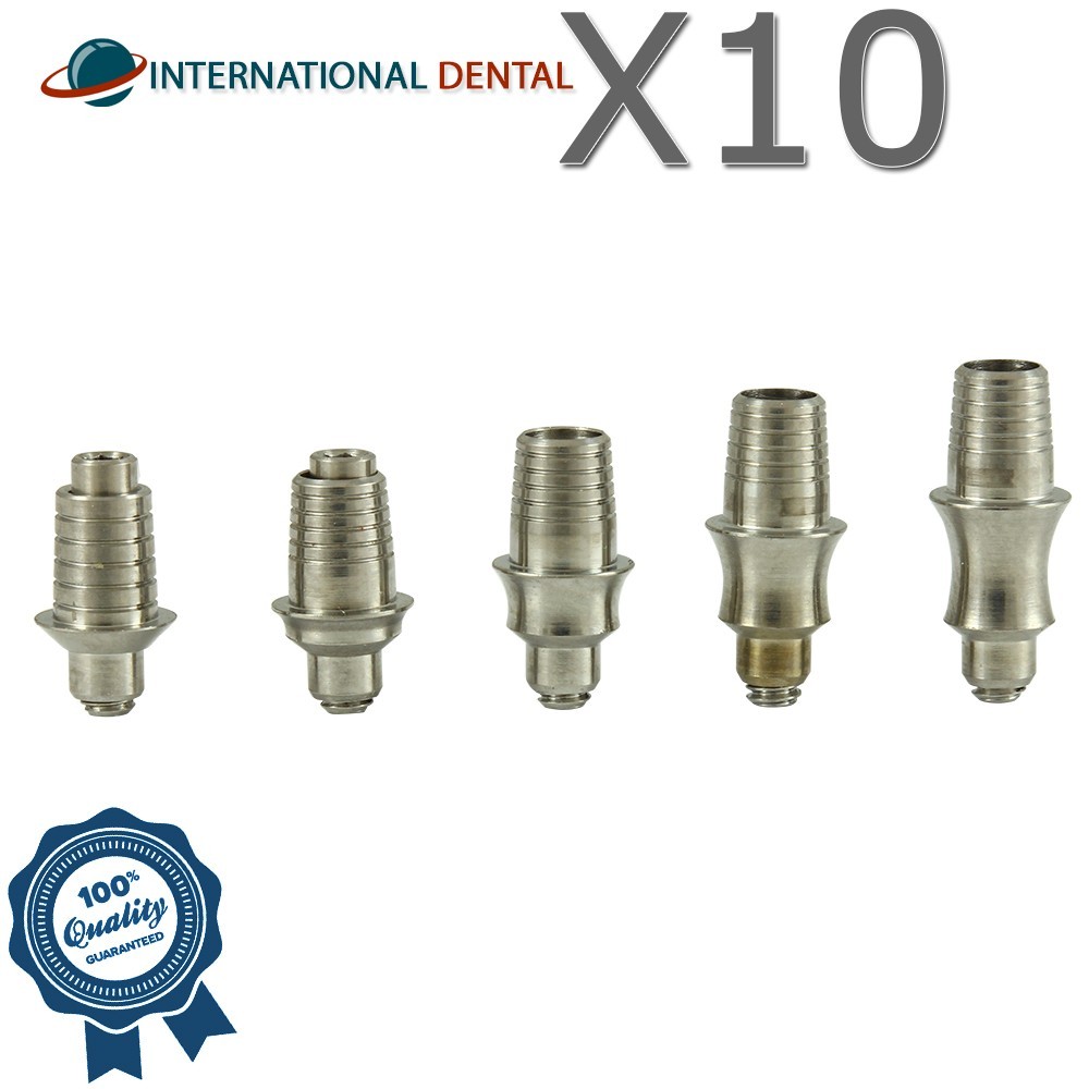 10 Dental Rotational Concave CAD/CAM Titanium Base Int Hex 2.42mm Connection