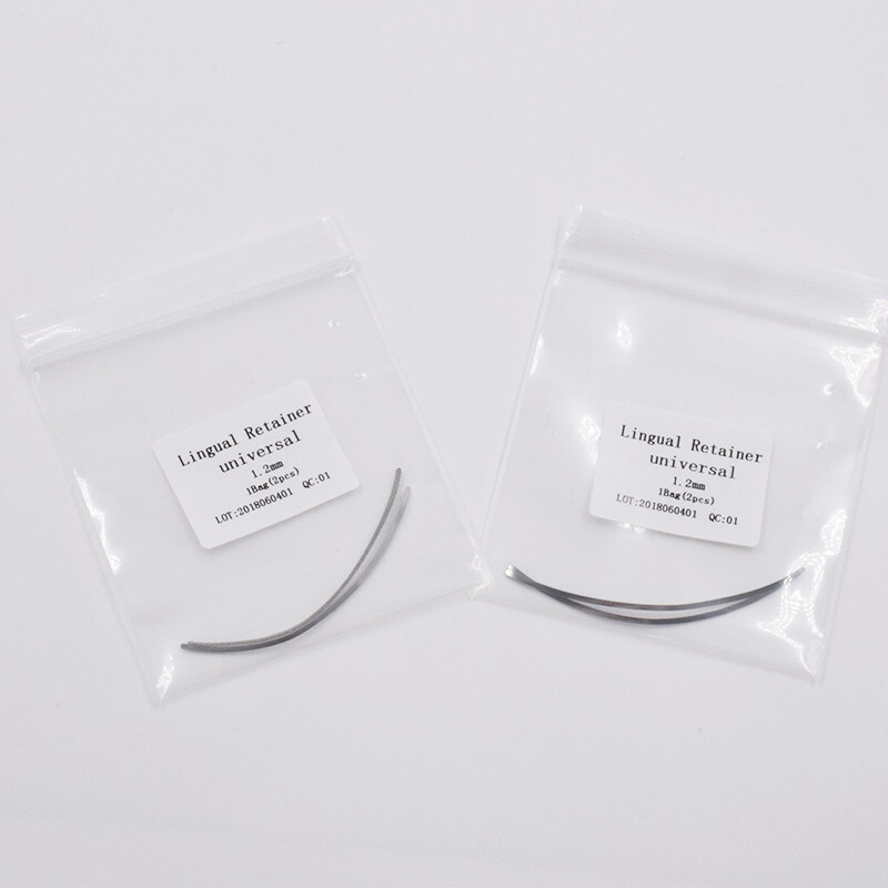 2 Pcs/Pack Dental Ortho Lingual Retainer Universal 1.2mm/2.0mm Splints Mesh Base