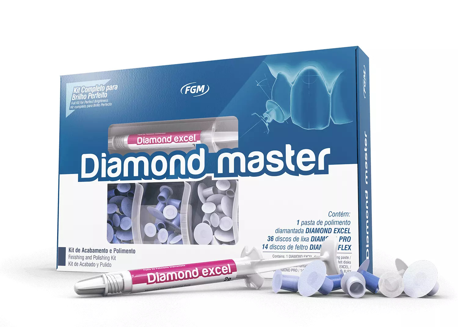 FGM Diamond Master Kit for Finishing & Polishing of all Restorative Materials.