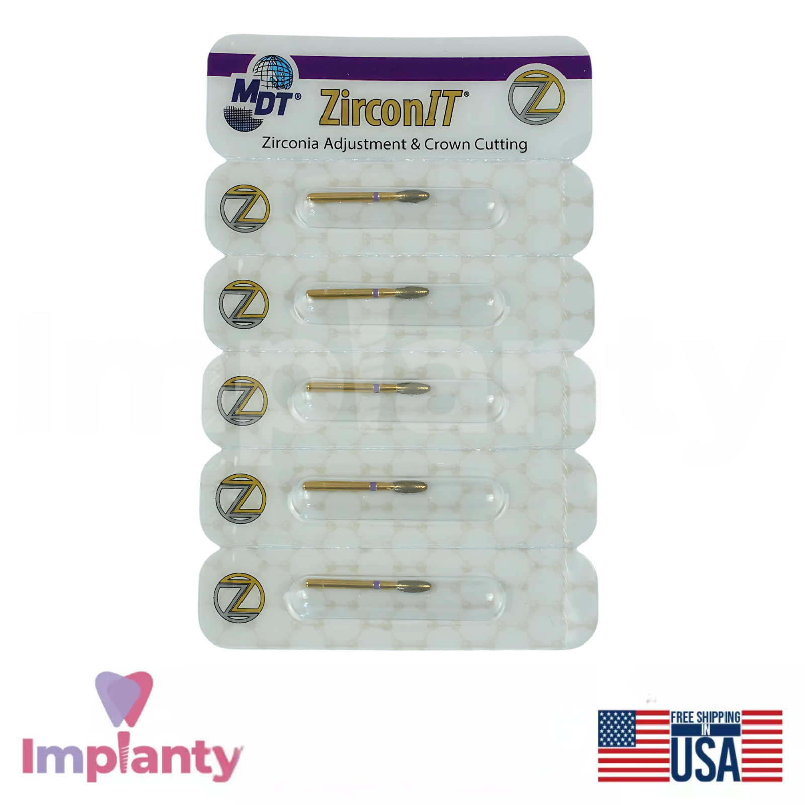 MDT Dental Egg FG ZirconIT ADJ Diamond Burs Z277 Crown Preparation Restorations
