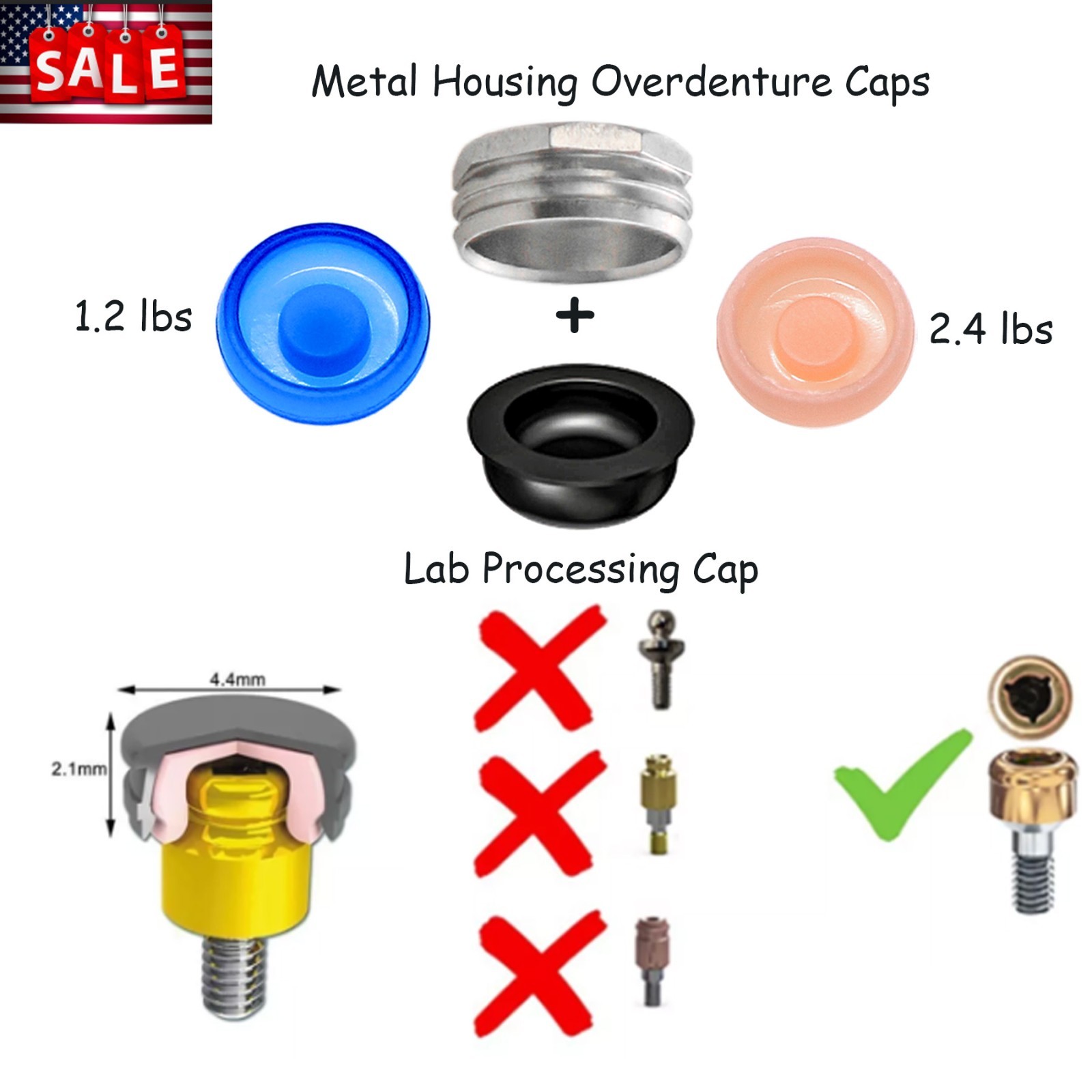 US Universal Dental Retention Cap Implant Insertion Locator Extraction Core Tool
