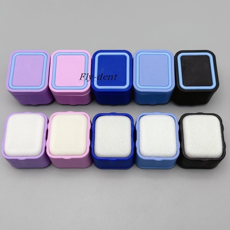 4pcs Dental Endo Clean Stand Cleaning Foam Sponge File Holder Anti-Slip Base