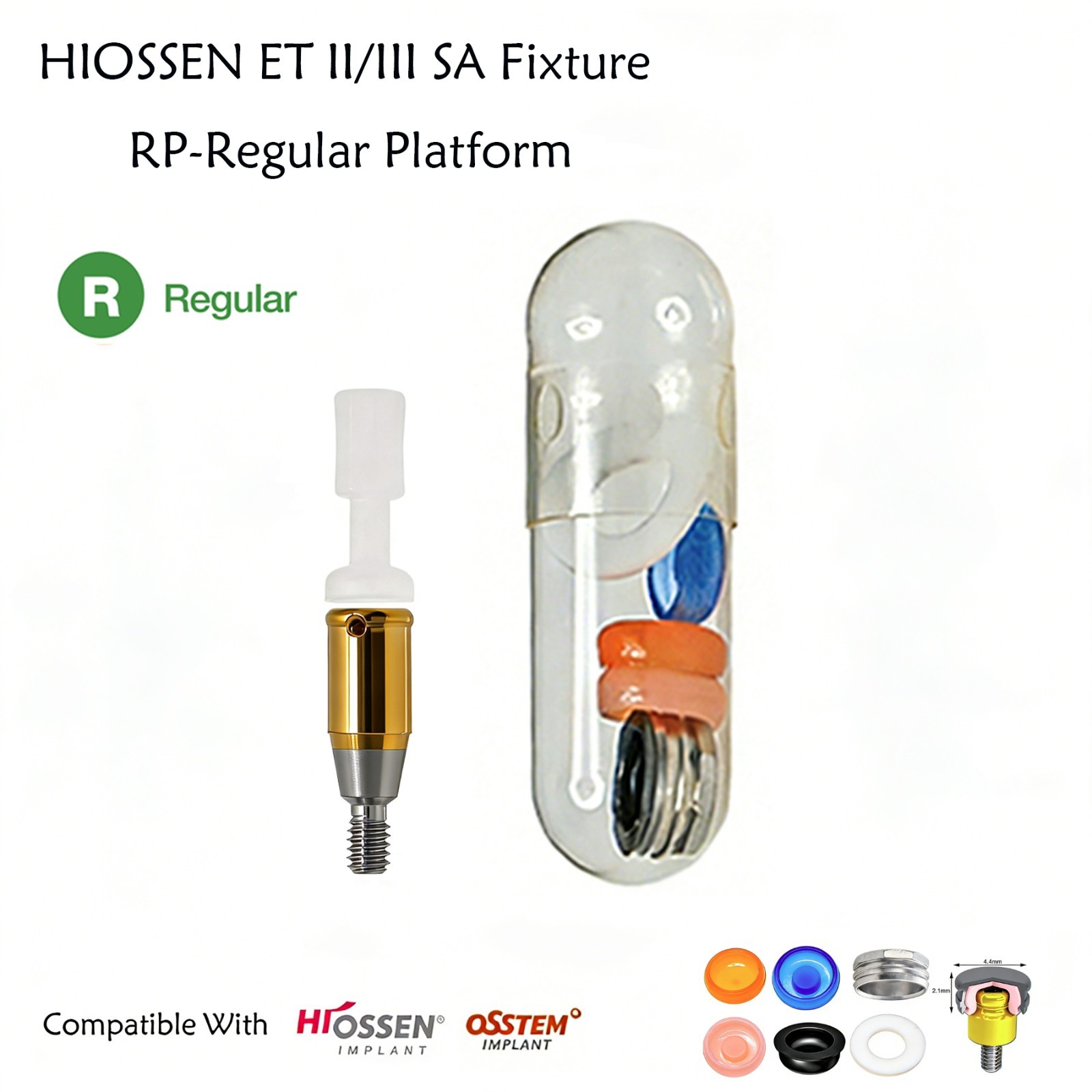 Hiossen Implant System Dental Locator Titanium Abutment Set Regular 1-7.0mm GH