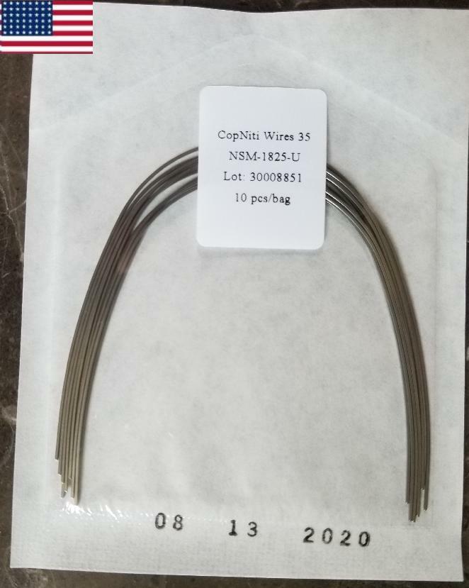 10pcs Dental Orthodontic Ortho Cu NiTi Copper Nickel Titanium Arch Wires USA