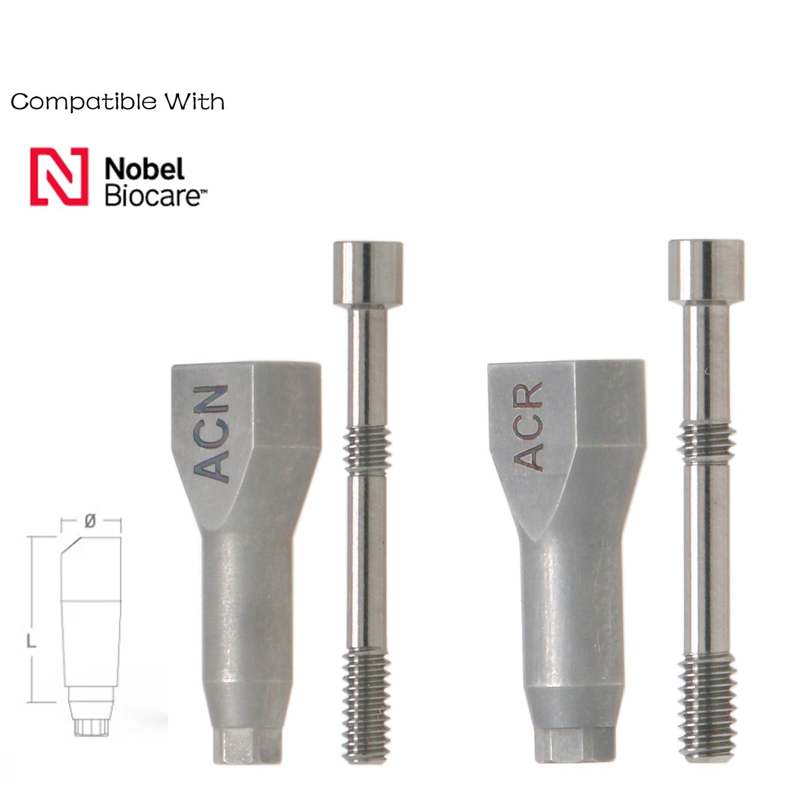US Nobel Biocare Hex Implant for NP/RP Healing/locator Abutment Analog Scan Body