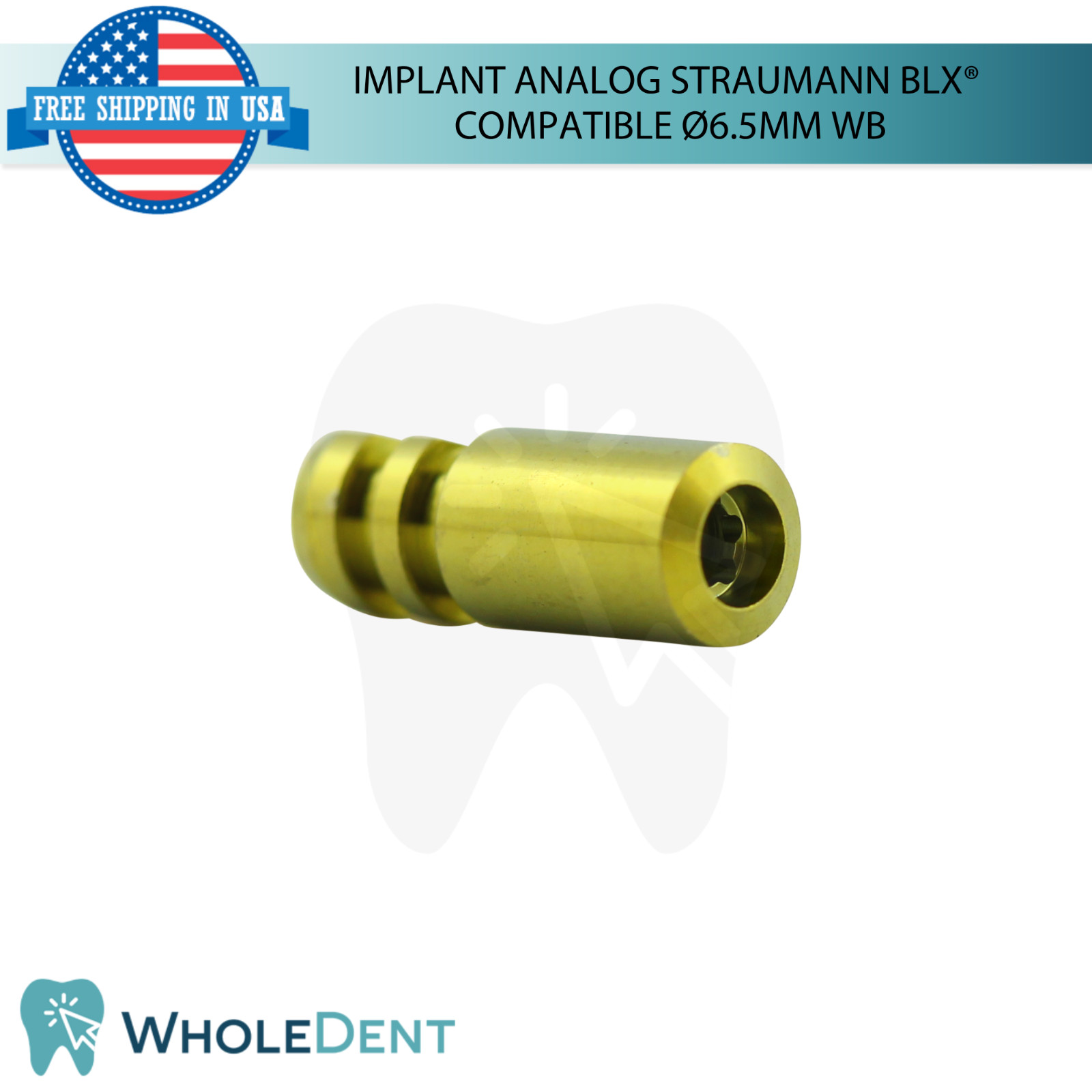 Dental Fixture Analog Wide Base Straumann BLX® Compatible Ø6.5mm Lab