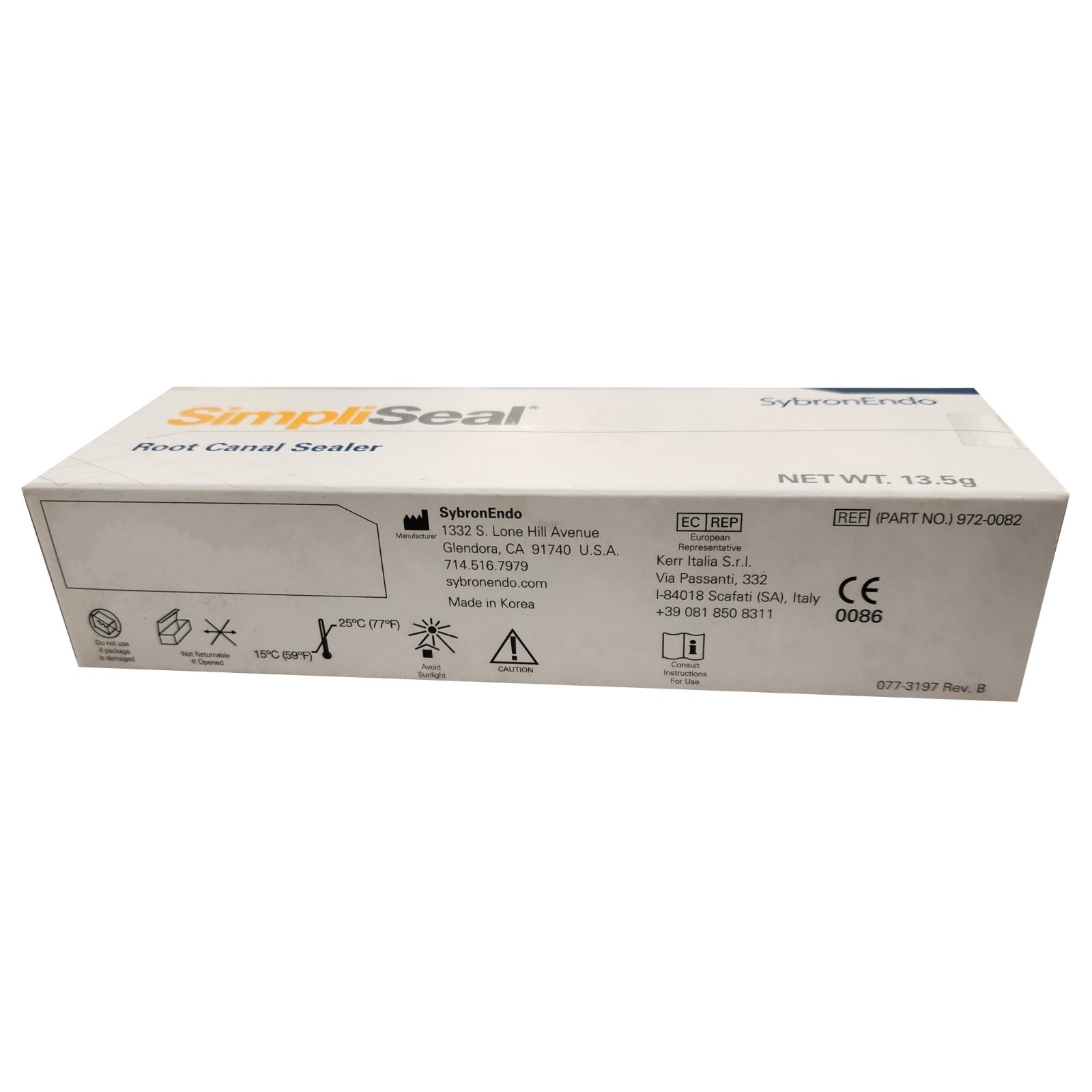 *1-Pack* SybronEndo SimpliSeal Root Canal Sealer 13.5g 972-0082