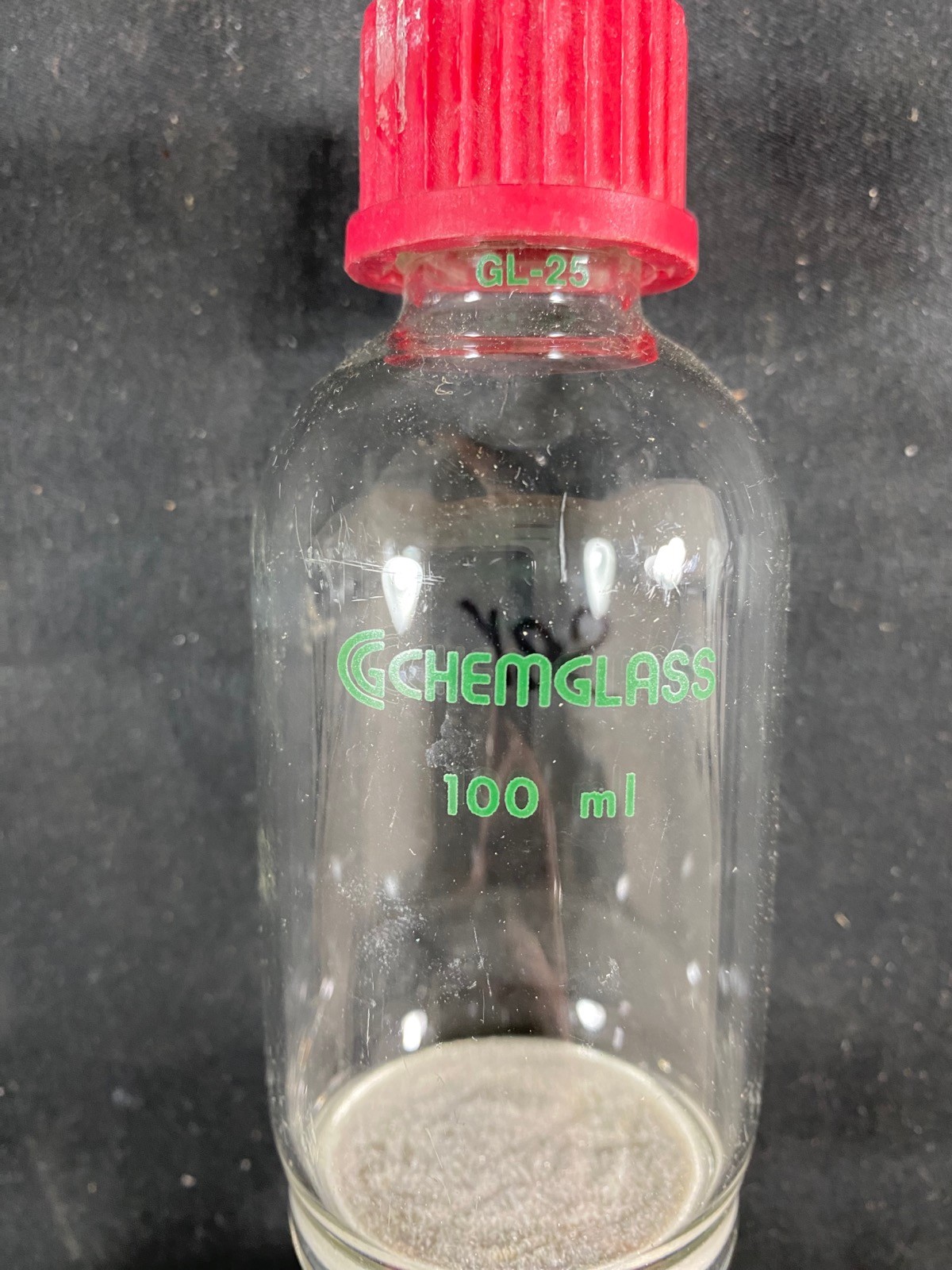 CHEMGLASS Glass 100mL GL-25 Coarse Frit Solid Phase Peptide Synthesis Vessel (A)
