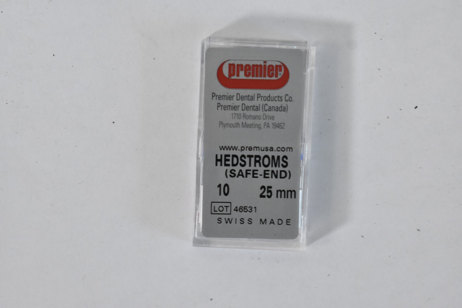 5 Premier Dental Products Hedstrom Files Safe End Tips Files Size 10 25mm