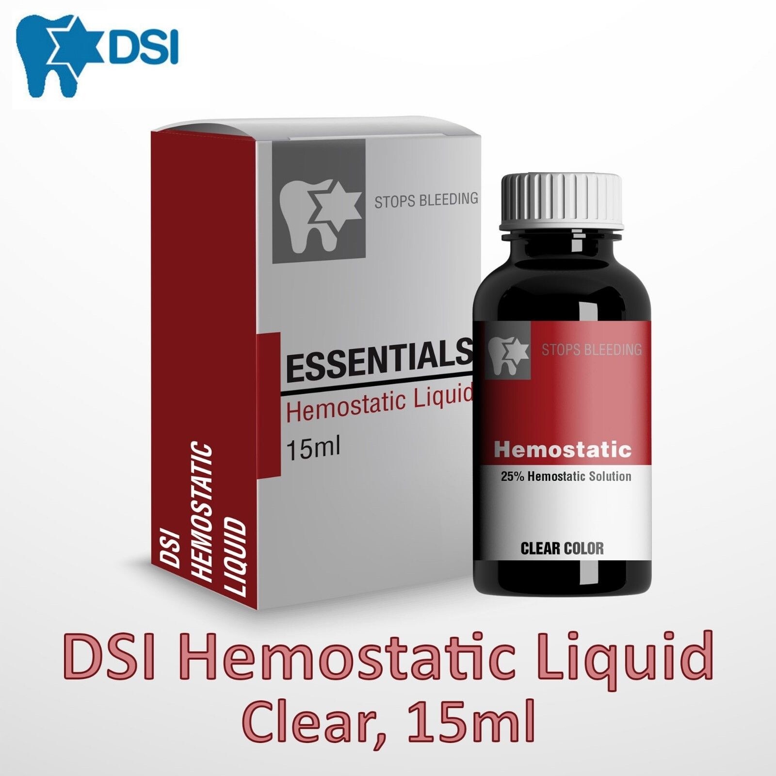 DSI Dental Hemostatic Liquid Aluminium Minor Wound Blood Stop Manicure 15ml