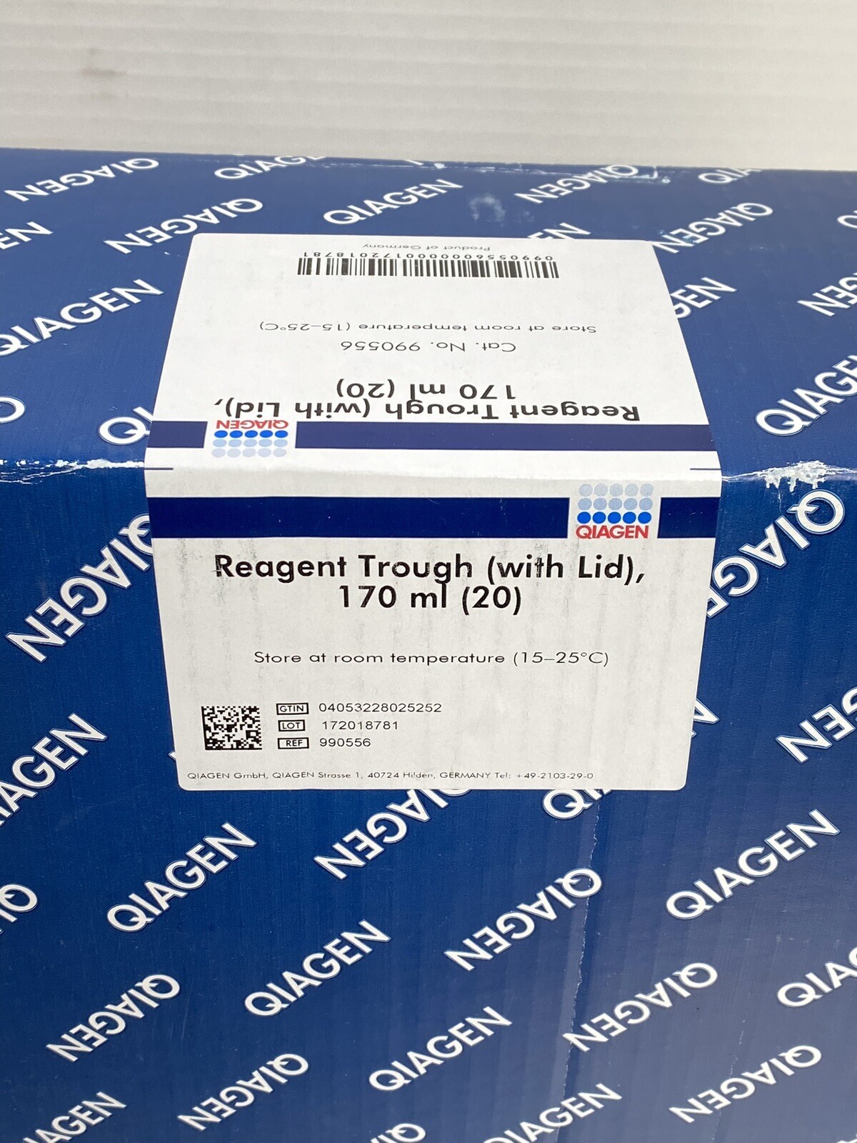 New QIAGEN 990556 Reagent Trough with Lid 170mL, 20/PK, SEALED BOX!