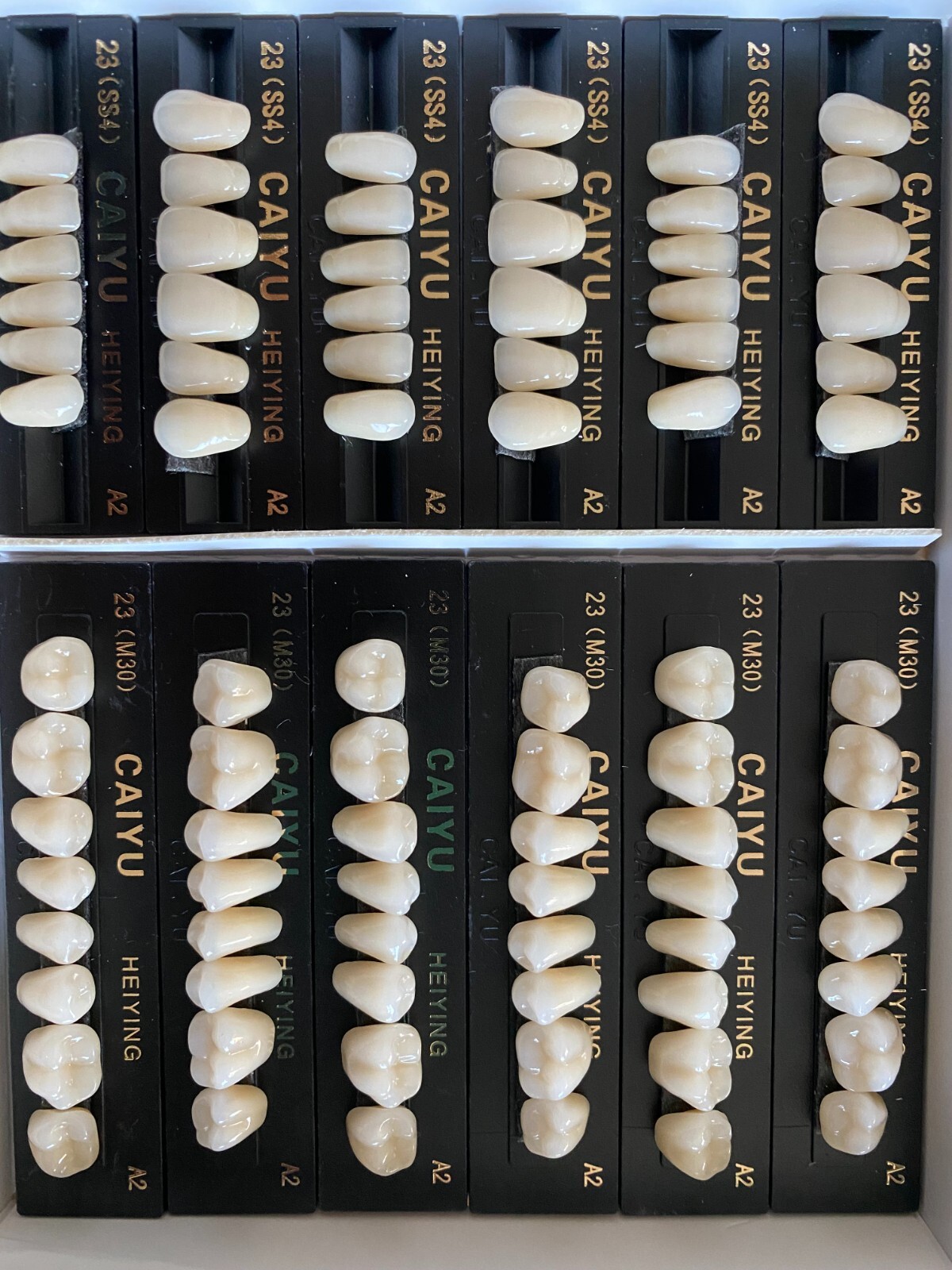 3 Complete Sets Acrylic Denture Teeth A1 A2 A3 A3.5 S M L X-L 84 In BOX