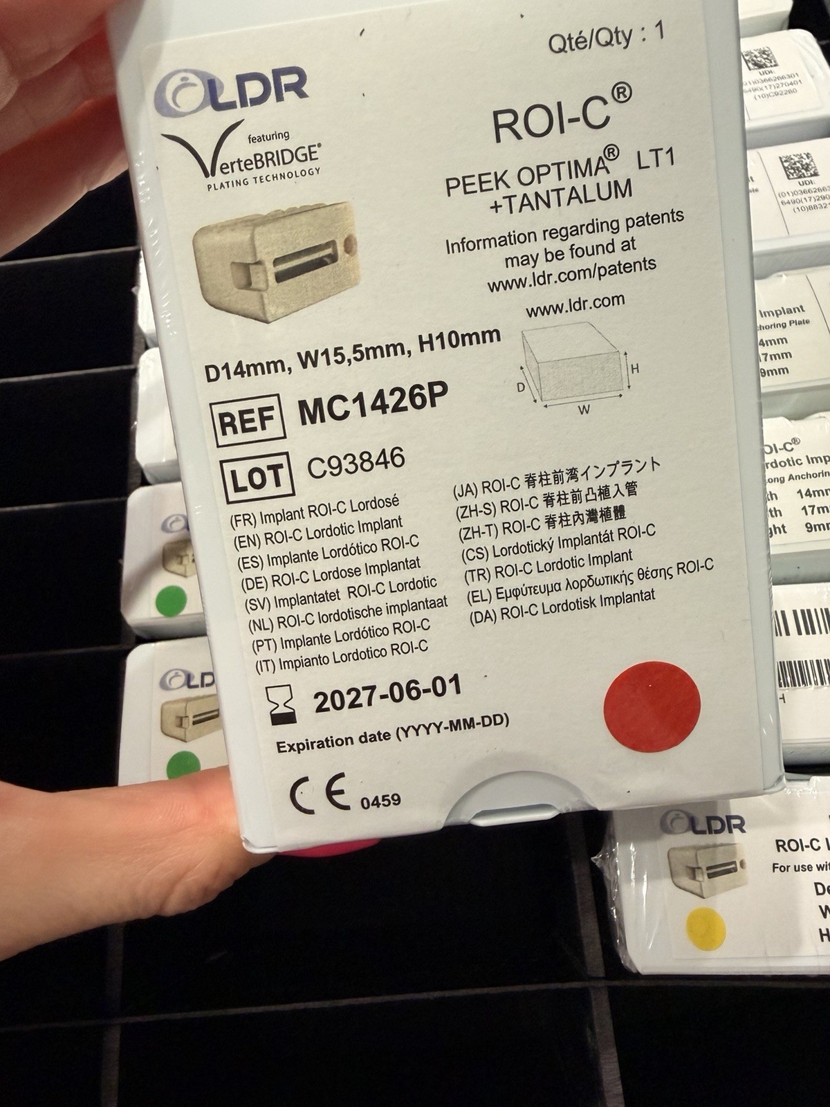 LDR ROI-C Lordotic Orthopedic Implant REF MC1436P