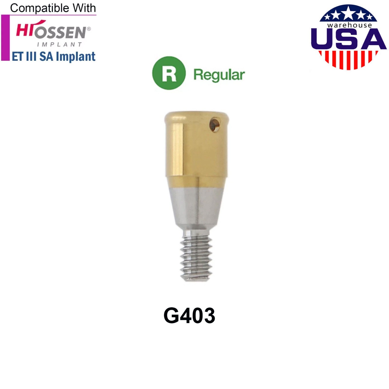 US Dental Locator Abutment Kit For Hiossen ET III Osstem Mini Regular PEEK Caps