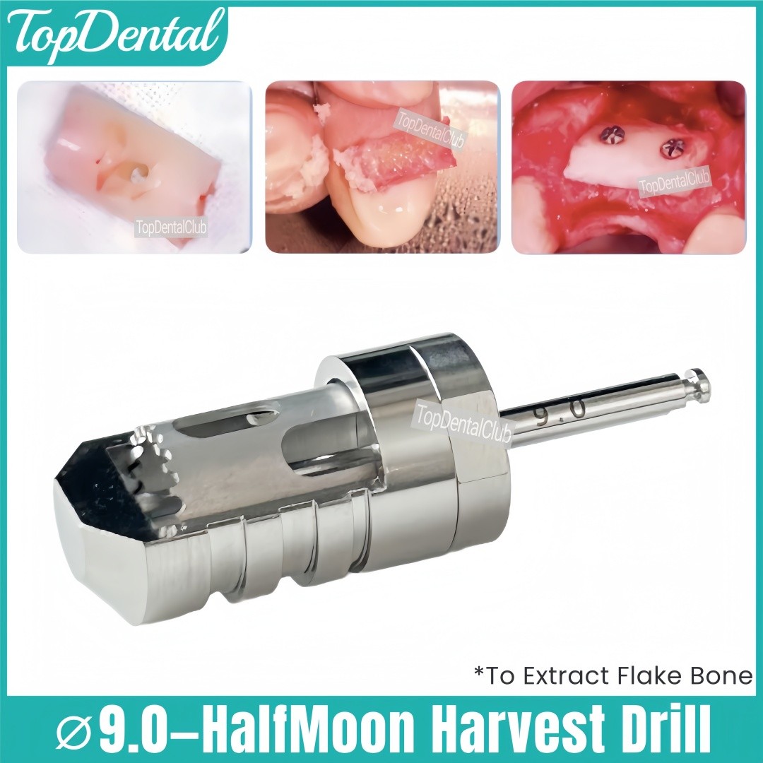 Dental SLT Half Moon Harvest Drill GBR Semilunar Technique To Extract Flake Bone