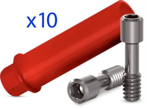 10 X Plastic Castable Abutment for Dental With Hex Plus Screw UCLA type