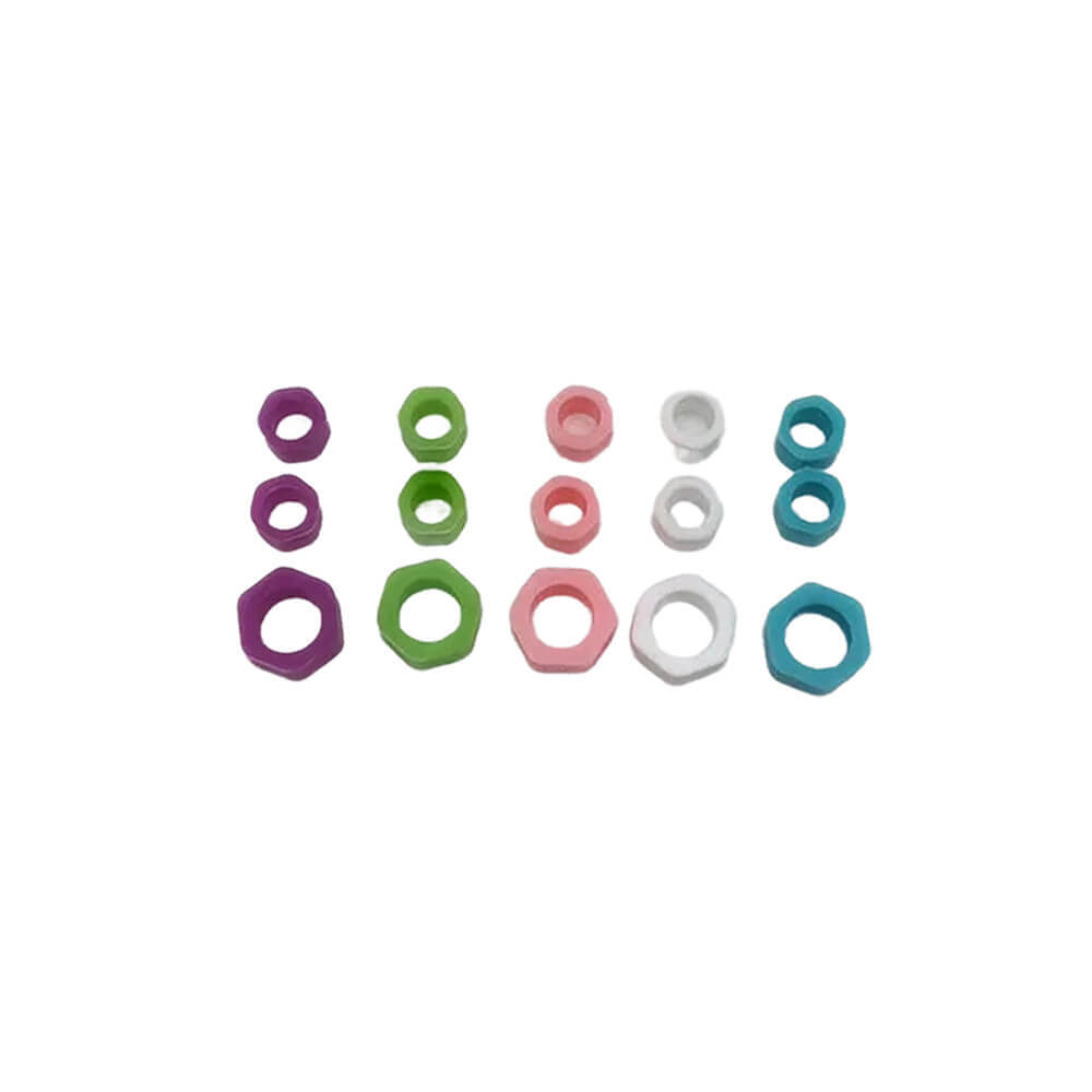 1 Box 100pcs Dental Instrument Code Ring Plain Color Small Sizes 5 colors