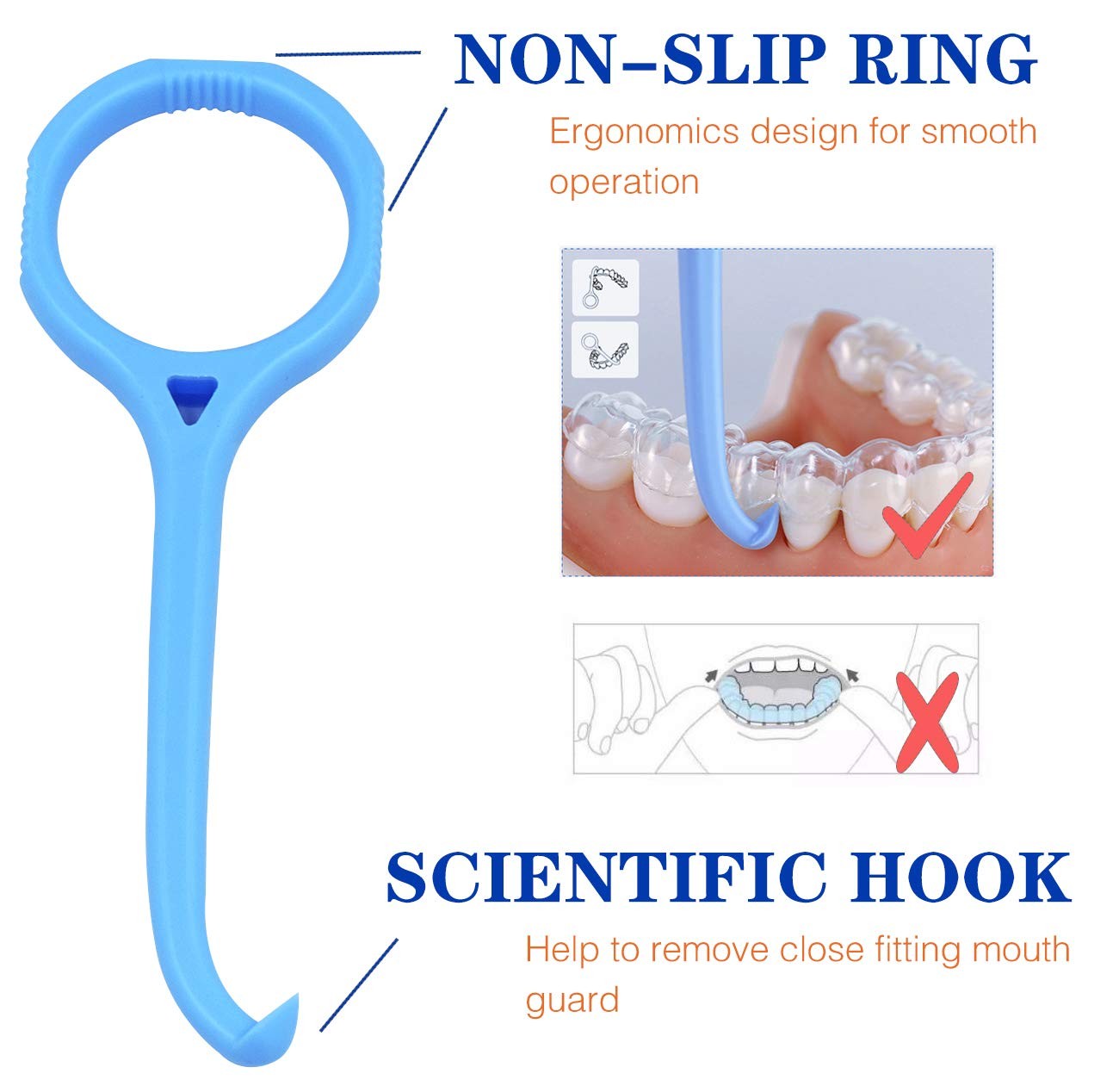 Aligner remover tool, With a Retainer Case with mirror and 3 Piece Set, Black