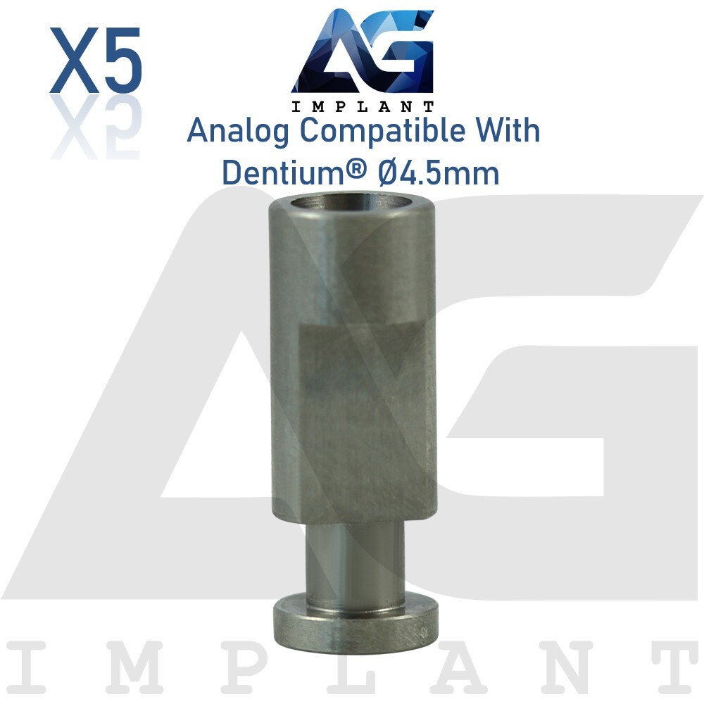 5 Dent!um® Compatible Fixture Analog 4.5mm Int Hex Connection Stainless Steel