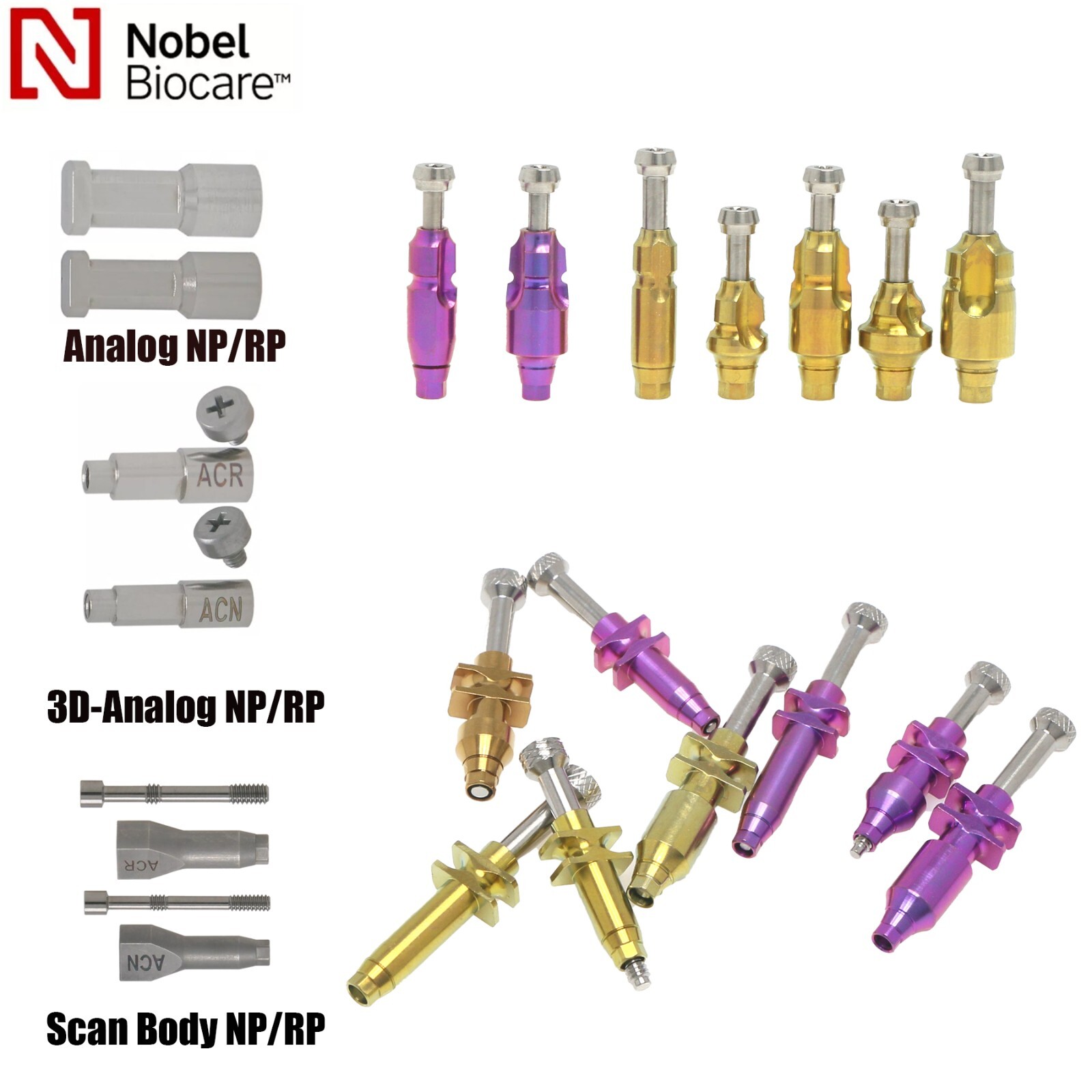 Open/Closed Impression Coping Transfer Analog Scan Body Fits Nobel/ITI/Hiossen