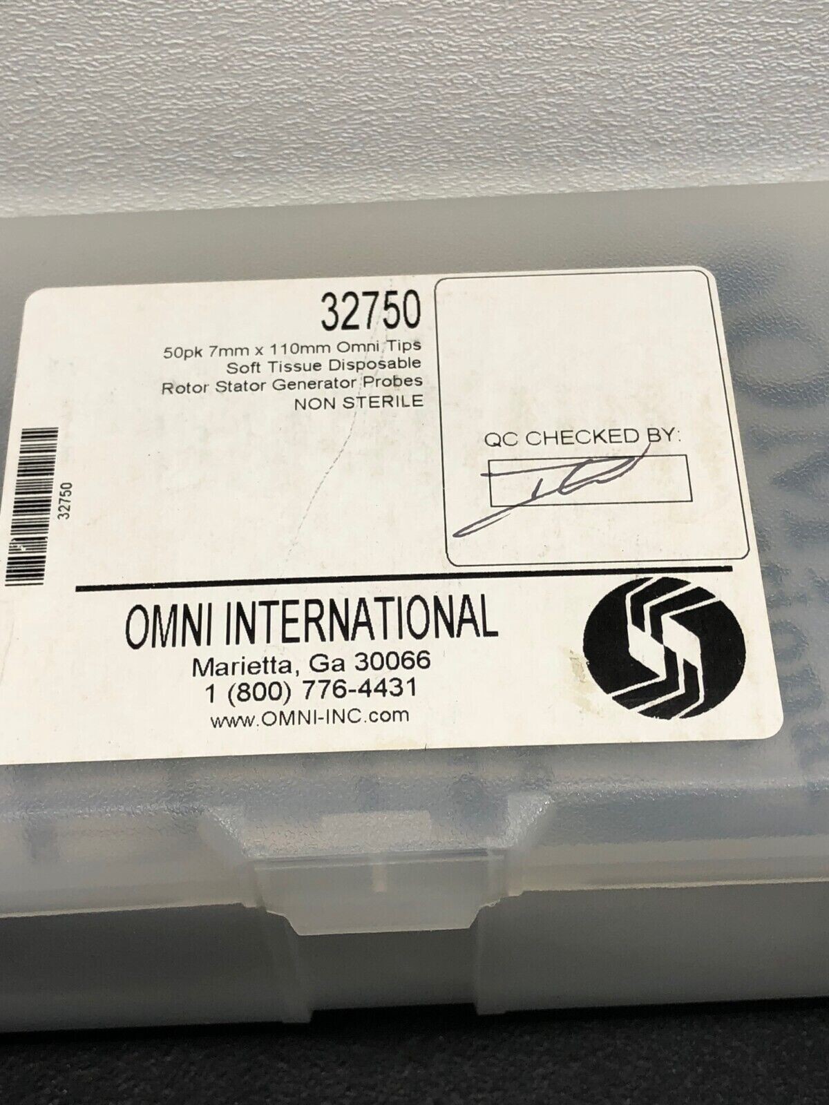 Omni International REF 32750 Omni Tips Rotor Stator Disposable 50pk 7mm x 110mm