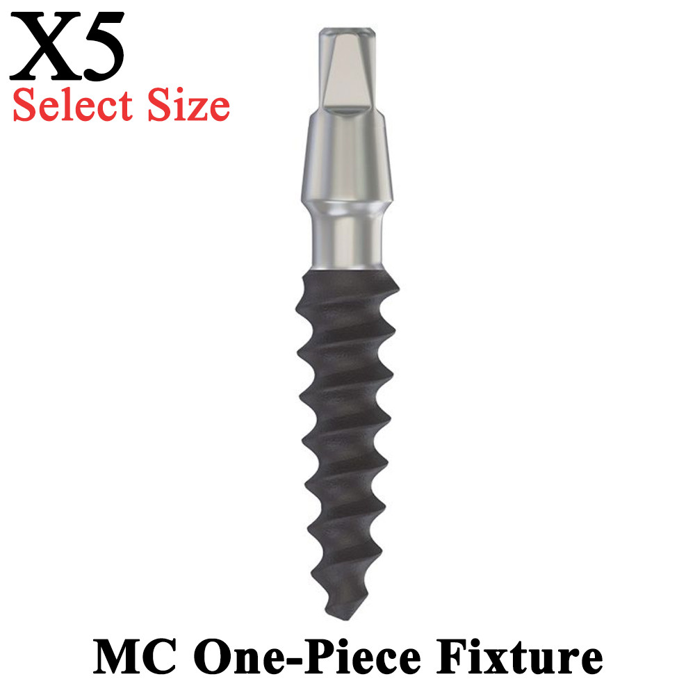 5pcs Dental MC One Piece Fixture Compressive Immediate Loading Titanium