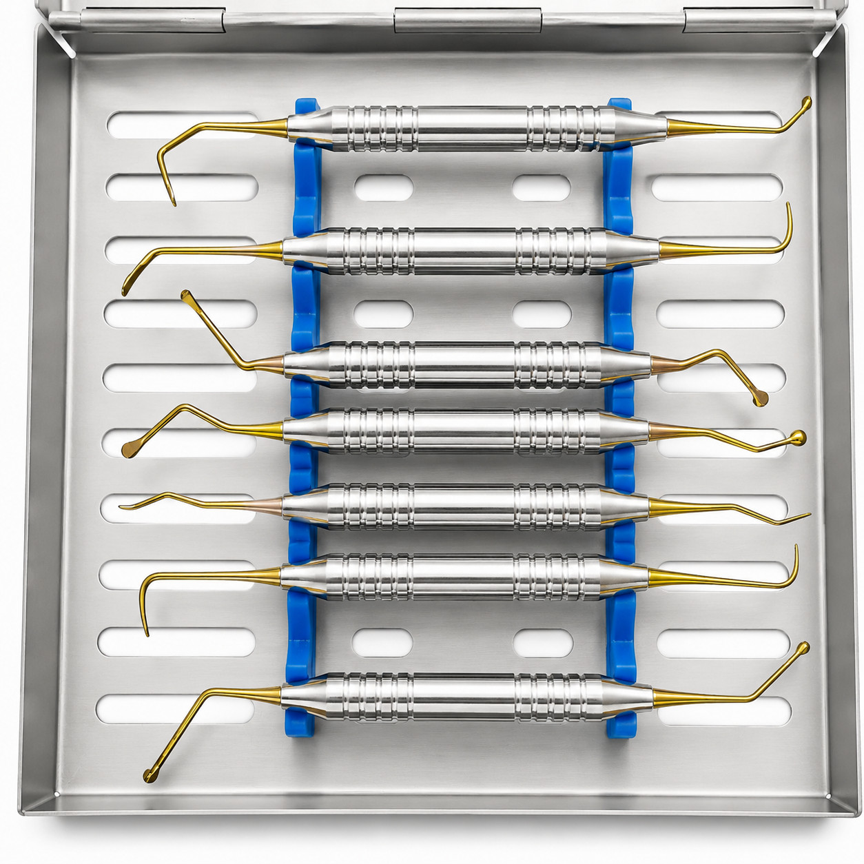 Set of 7 Sinus Lift Dental Elevation Implant Instruments Kit Sterilize Cassette