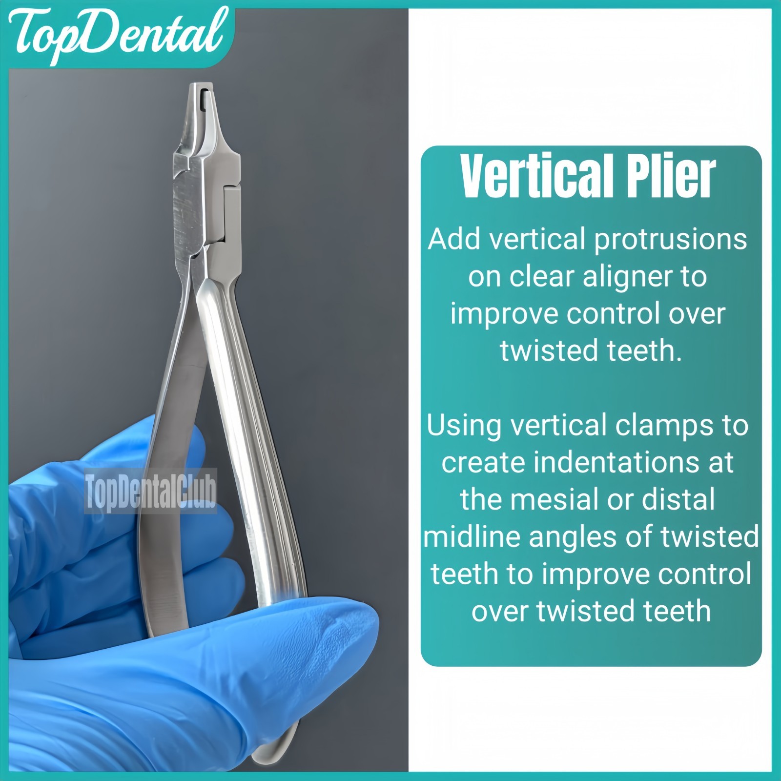 Dental Vertical Thermal Plier Clear Aligner Brace Invisible Retainer Ortho Plier