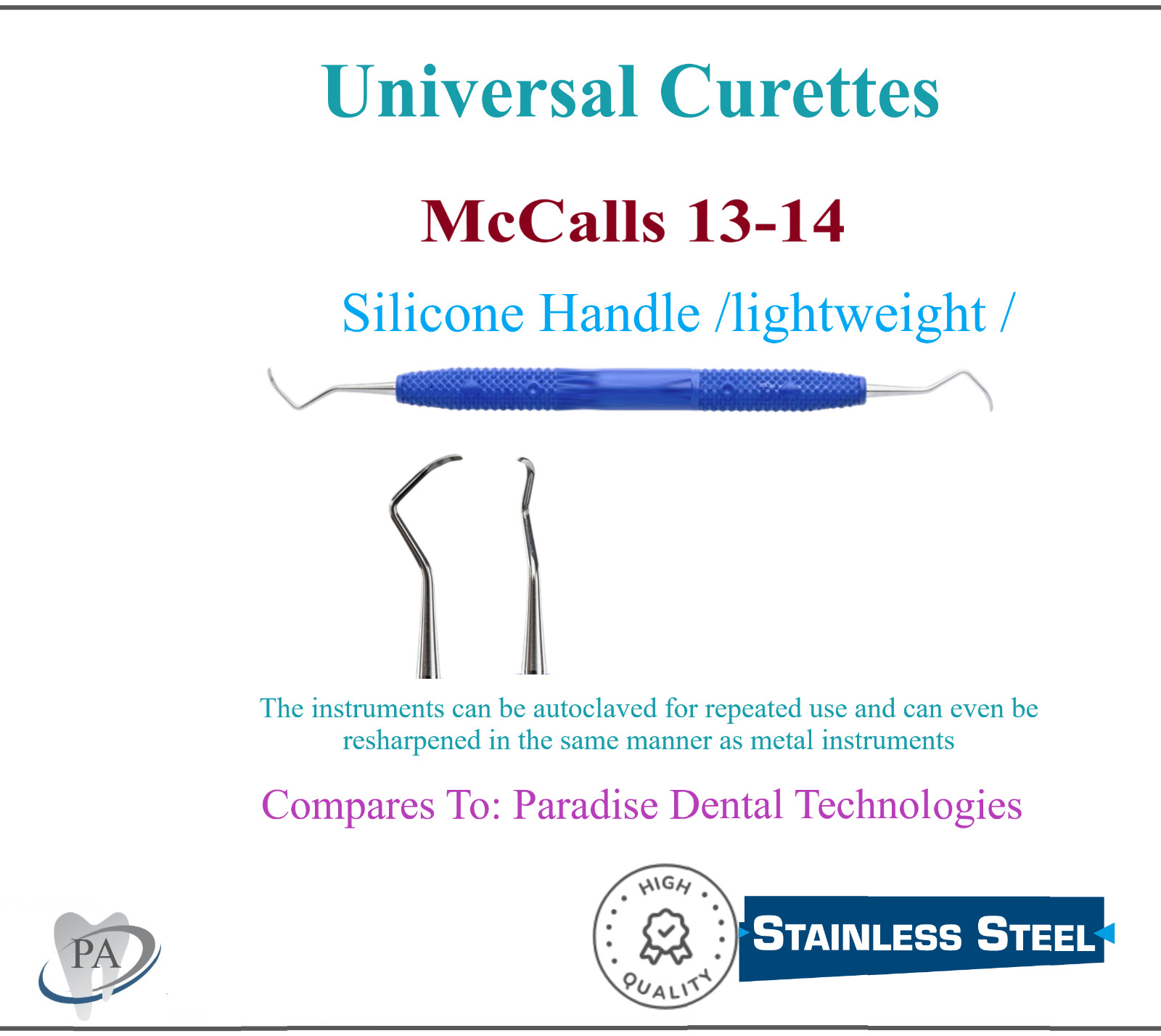 Dental Hygiene Scalers Curettes McCall MC13/14 Curette cement, calculus Removal