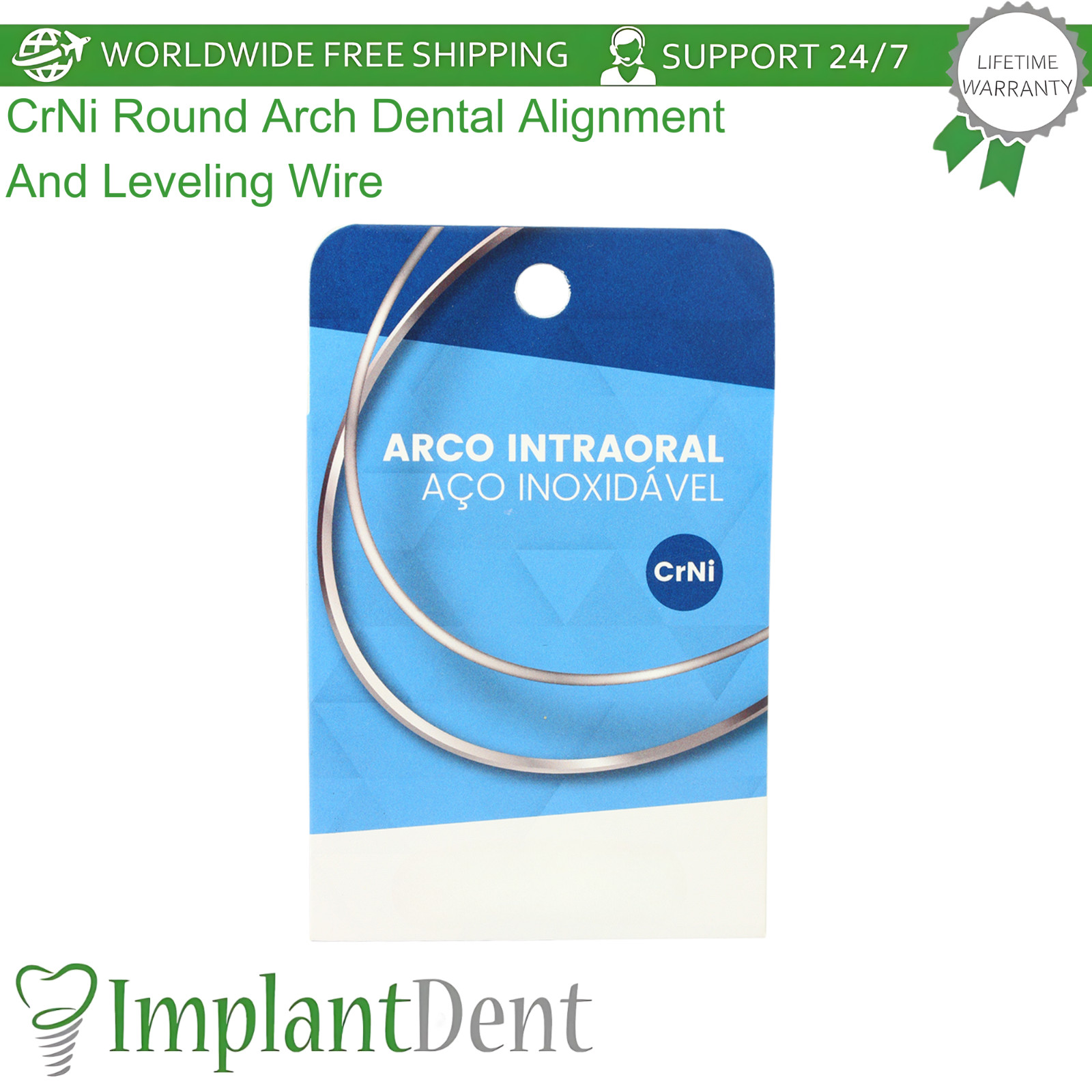 CrNi Round Arch Dental Alignment And Leveling Wire 10 Dentistry Wires