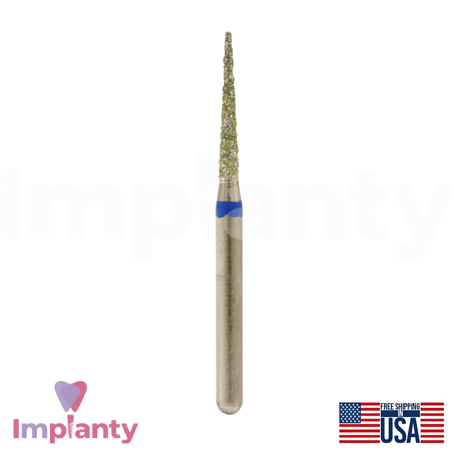 FG Diamond 10pc Burs High Speed Thin NeedIe Cone Head Handpiece Stainless Steel