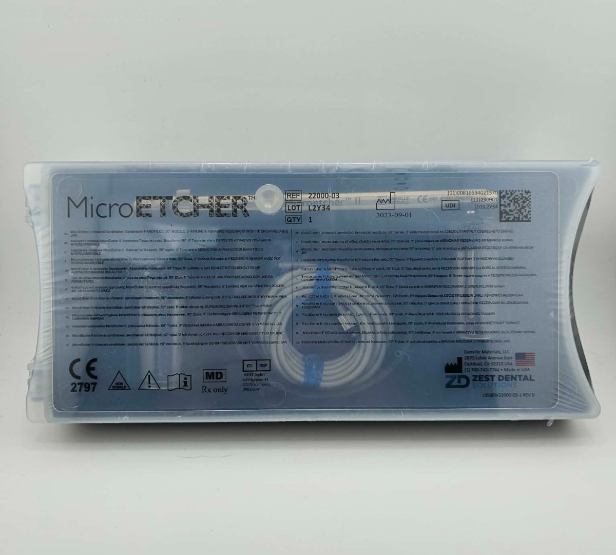 Danville Zest Dental Micro Etcher II Autoclavable Sandblaster 22000-03 SEALED
