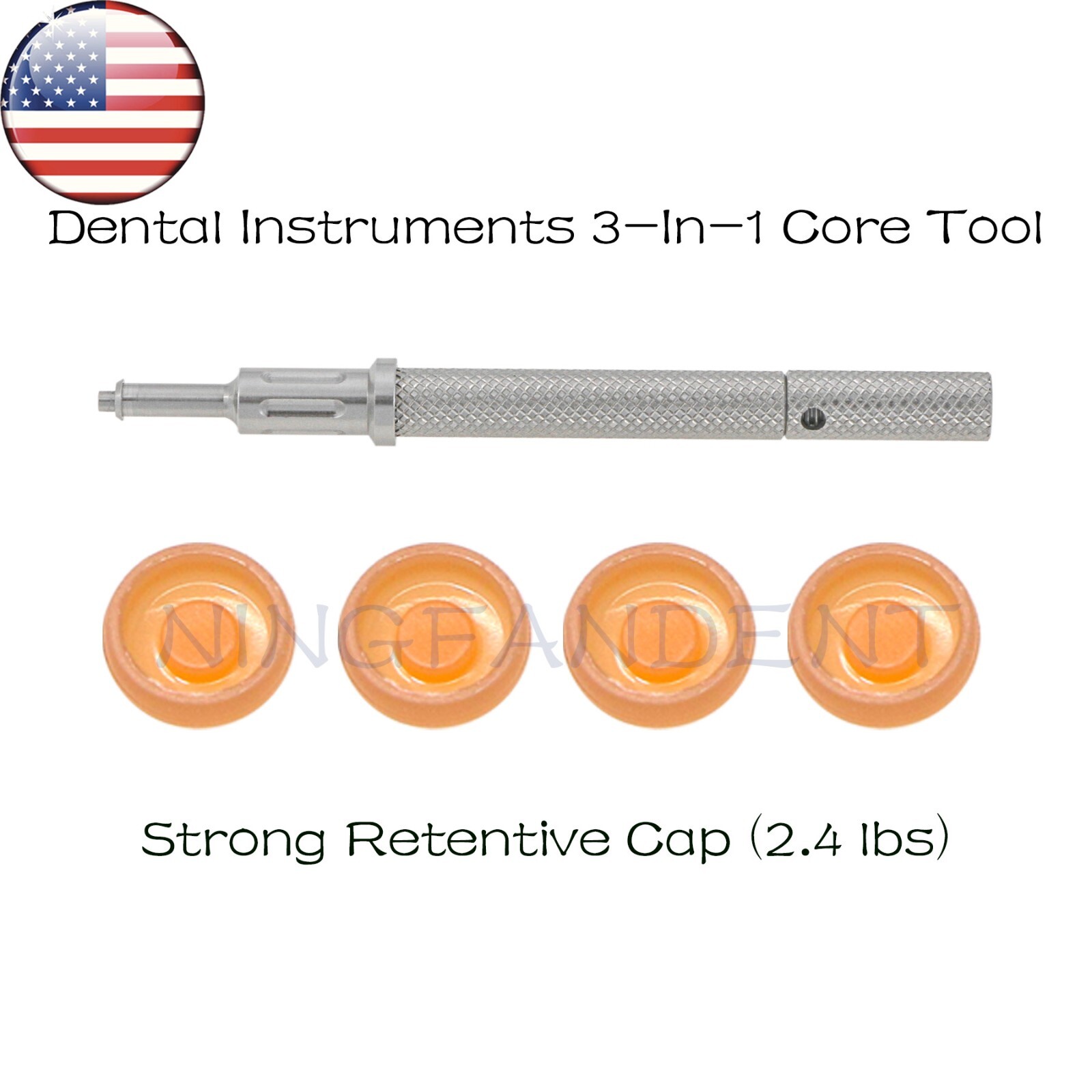 US Universal Dental Retention Caps Locator Insertion Extraction Remove Core Tool