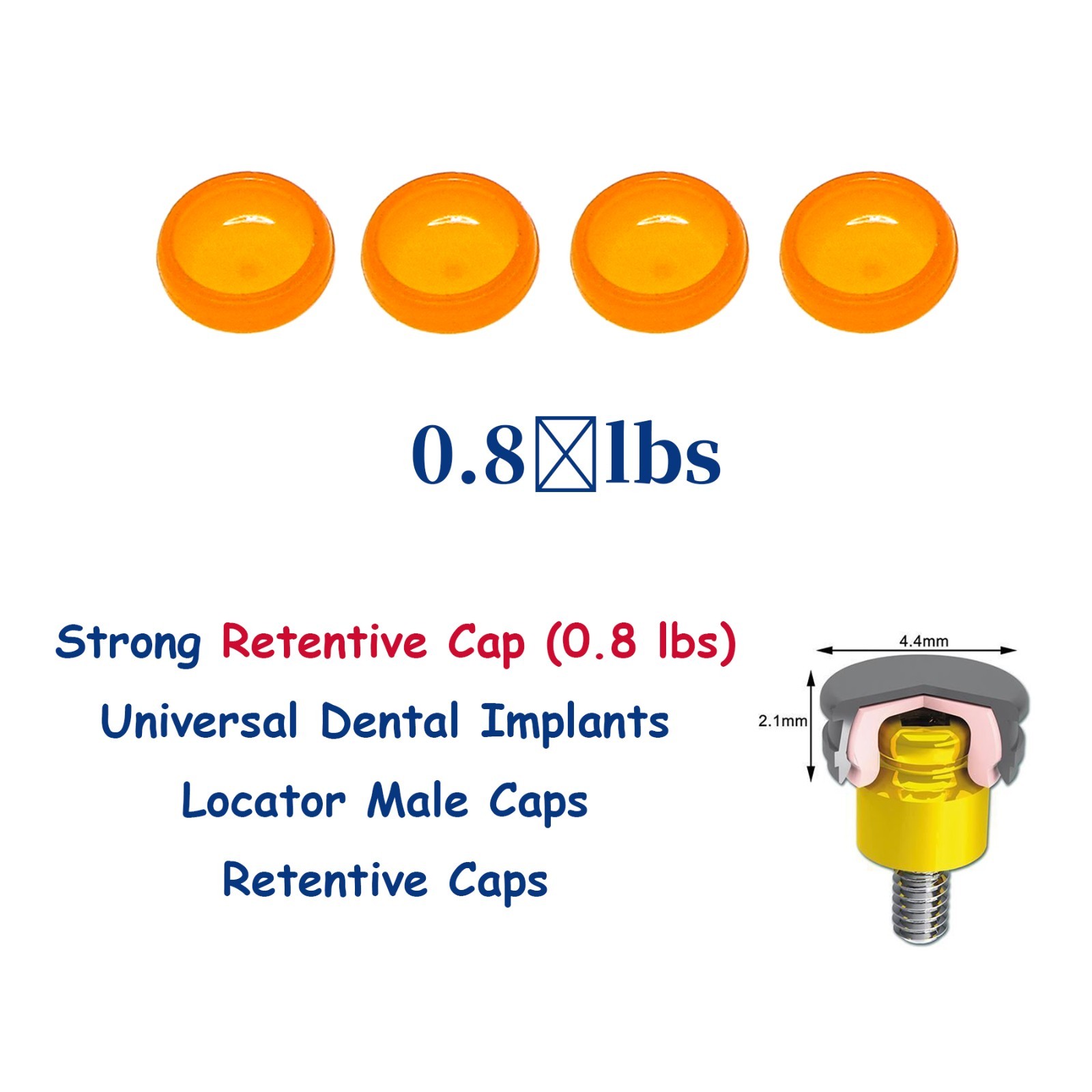 Implant Universal Retention Caps Set Insertion Extraction Tool Remove Core Tool