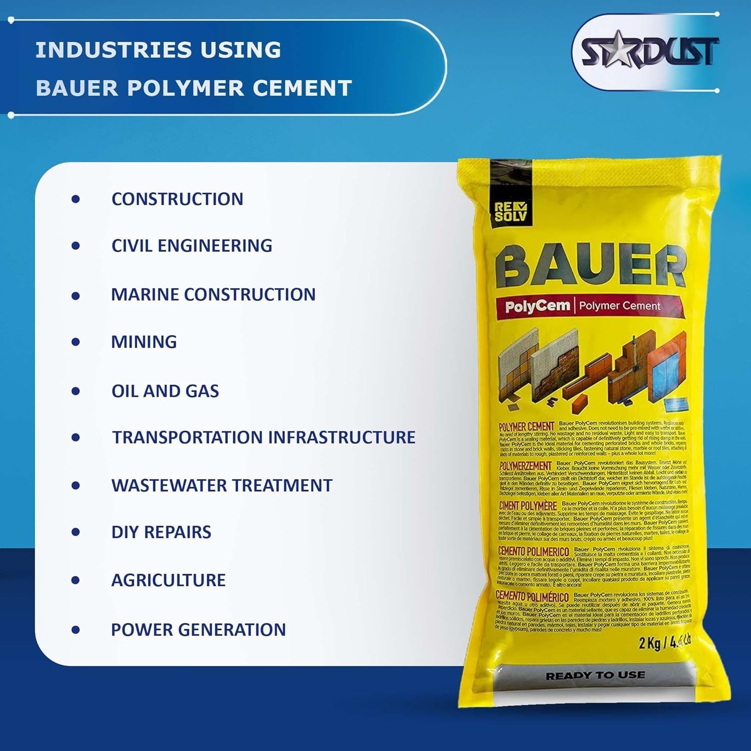 Instant Polymer Cement 2kg – Ready-to-Use for Versatile Repair & Strong Adhesion