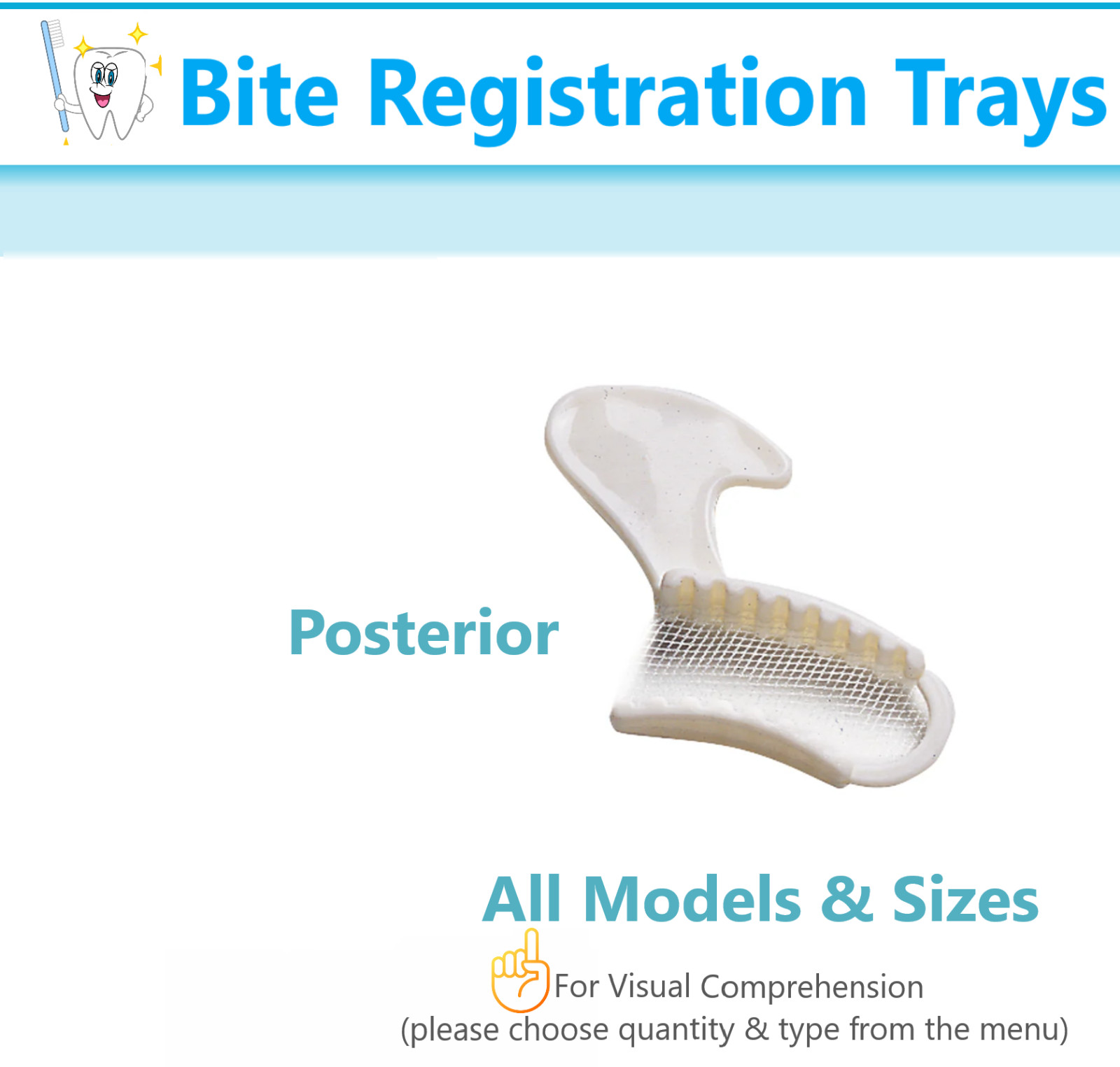 Dental Impression Bite Registration Polybite Trays Full Arch, Quadrant Choose Qt