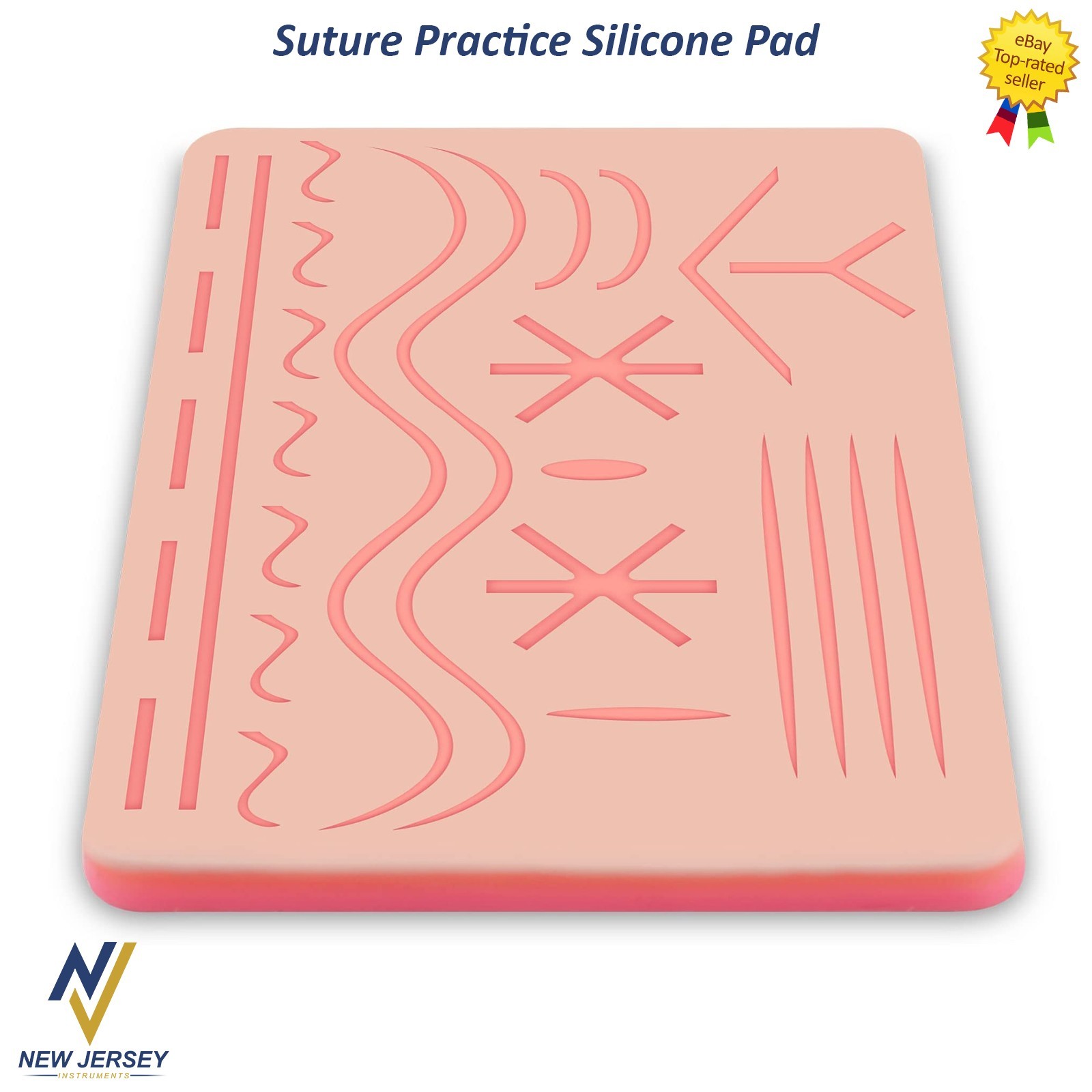 Medical Skin Suture Practice Silicone Pad Wound Simulated Surgical Training Kit