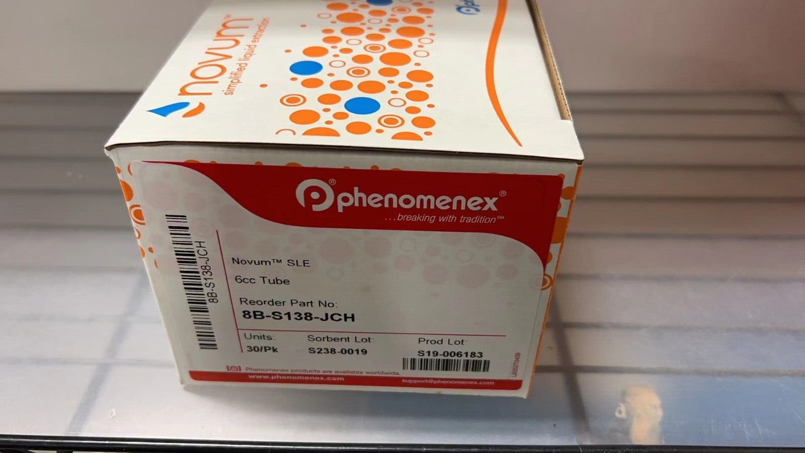 Phenomenex 8B-S138-JCH Novum SLE, 6cc Tube, 30/Pk