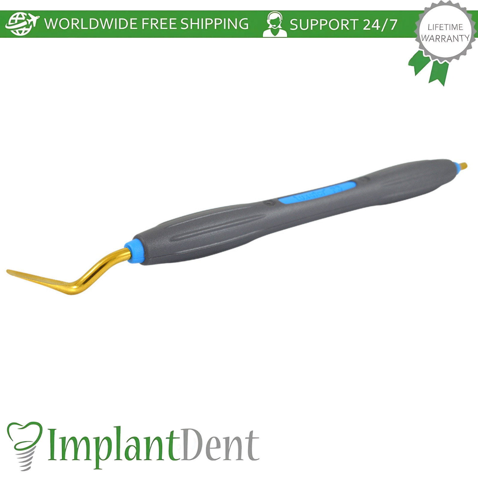 Dental Luxator P-Series Titanium-Coated Stainless Steel Instrument 3mm Wide
