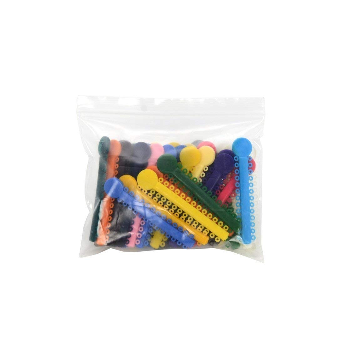 Orthodontic Ligature Ties Kit – 1040 Multi-Color Rubber Bands with Blue