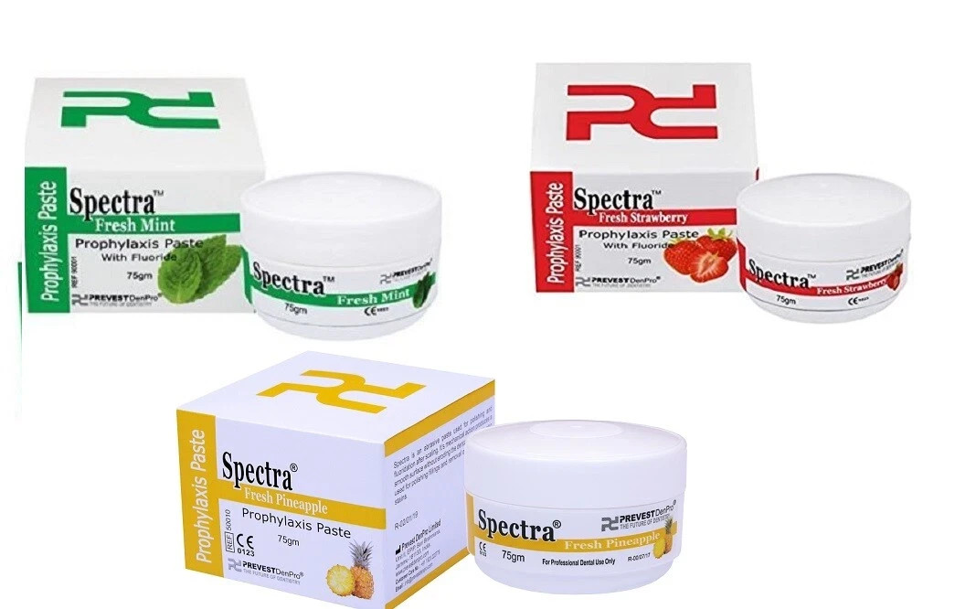 Dental SPECTRA Prophylaxis Polishing Paste After Scaling 75g Jar FLAVOUR AVAIL
