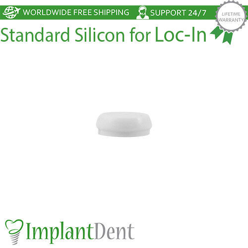 100x Dental Standard Silicone Cap For Loc-In Attachment Dentistry Lab