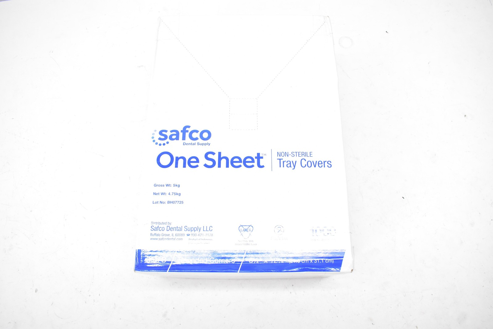 Safco Dental Supply One Sheet Size B Tray Covers Blue 8.5 X 12.25 1000/Case Box