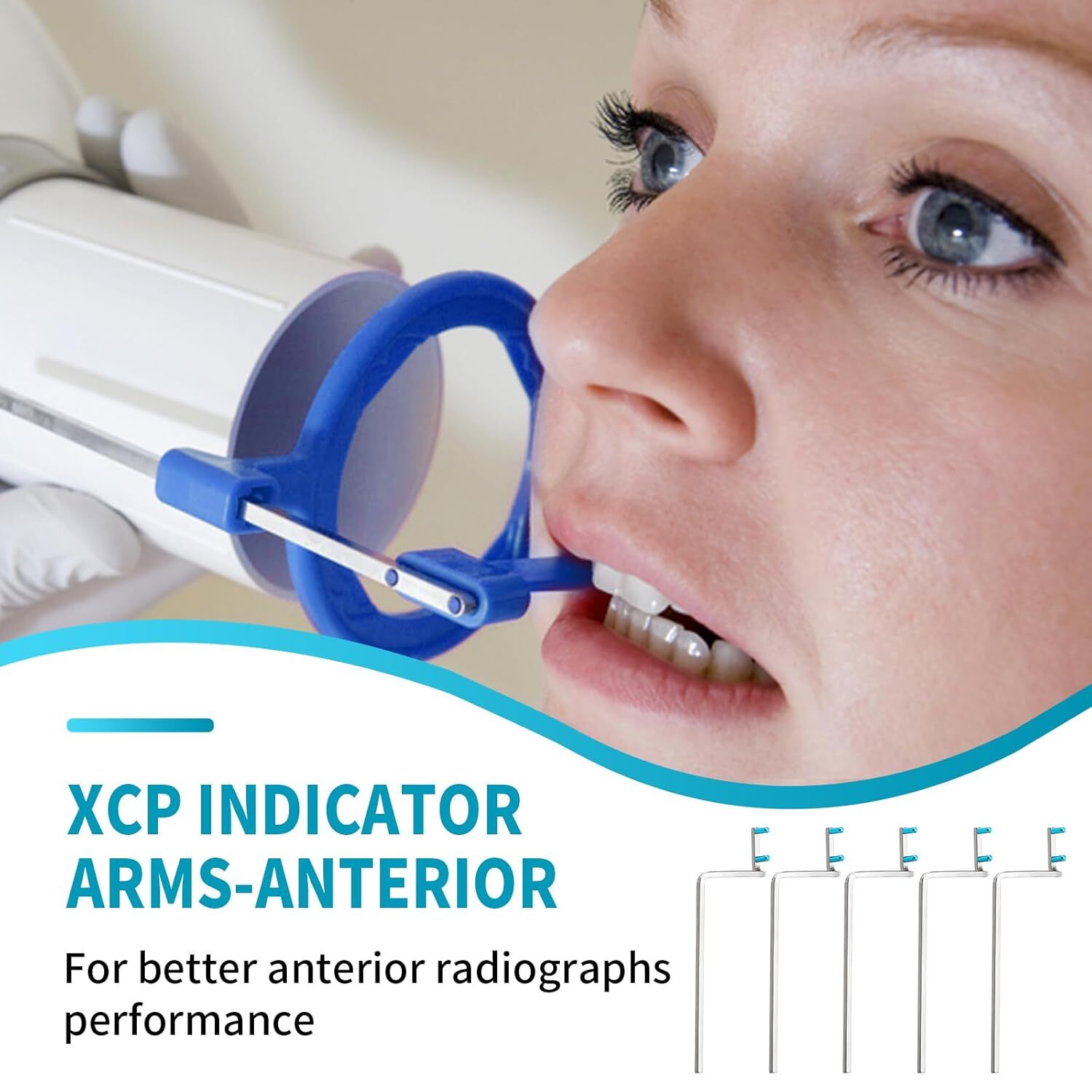 US 5Pack Dental XCP Anterior Indicator Arms X-Ray Sensor Holder BAI Style Blue
