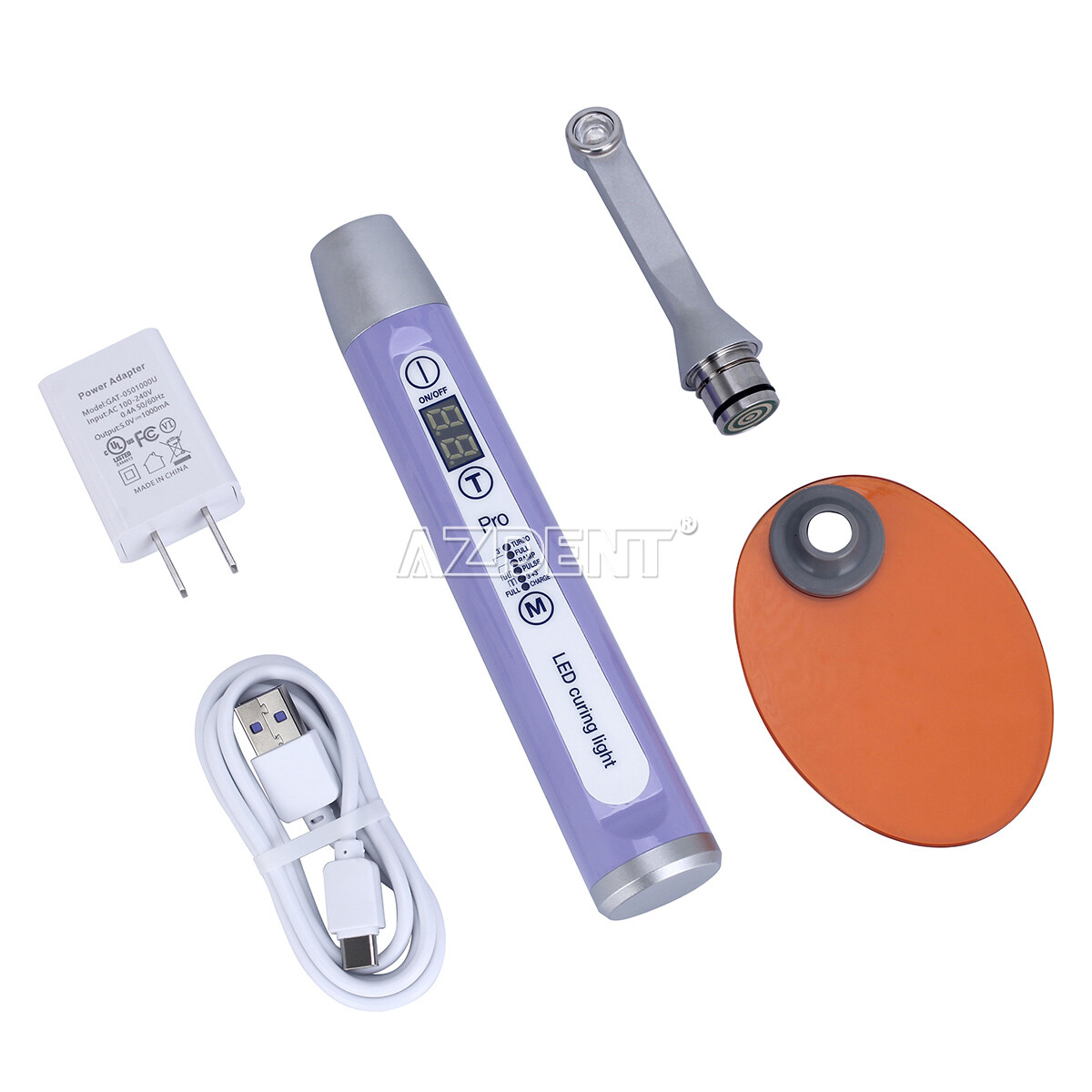 Wireless Dental iLed LED Curing Light 1 Second Cure 1800mw/cm² Purple