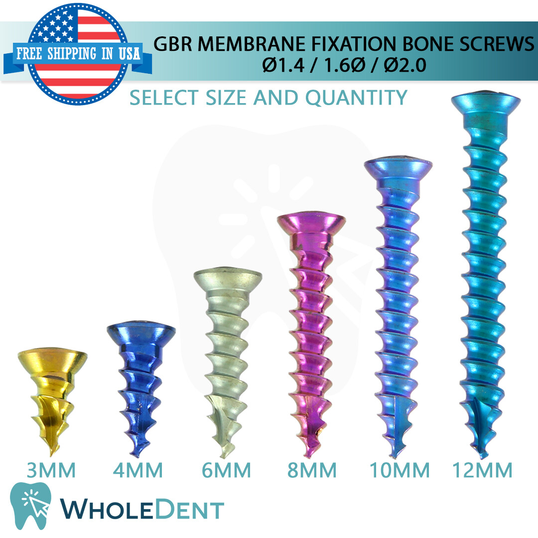 GBR Self Tapping Titanium Membrane Fixation Bon Screw Dental Im plant Sur gery