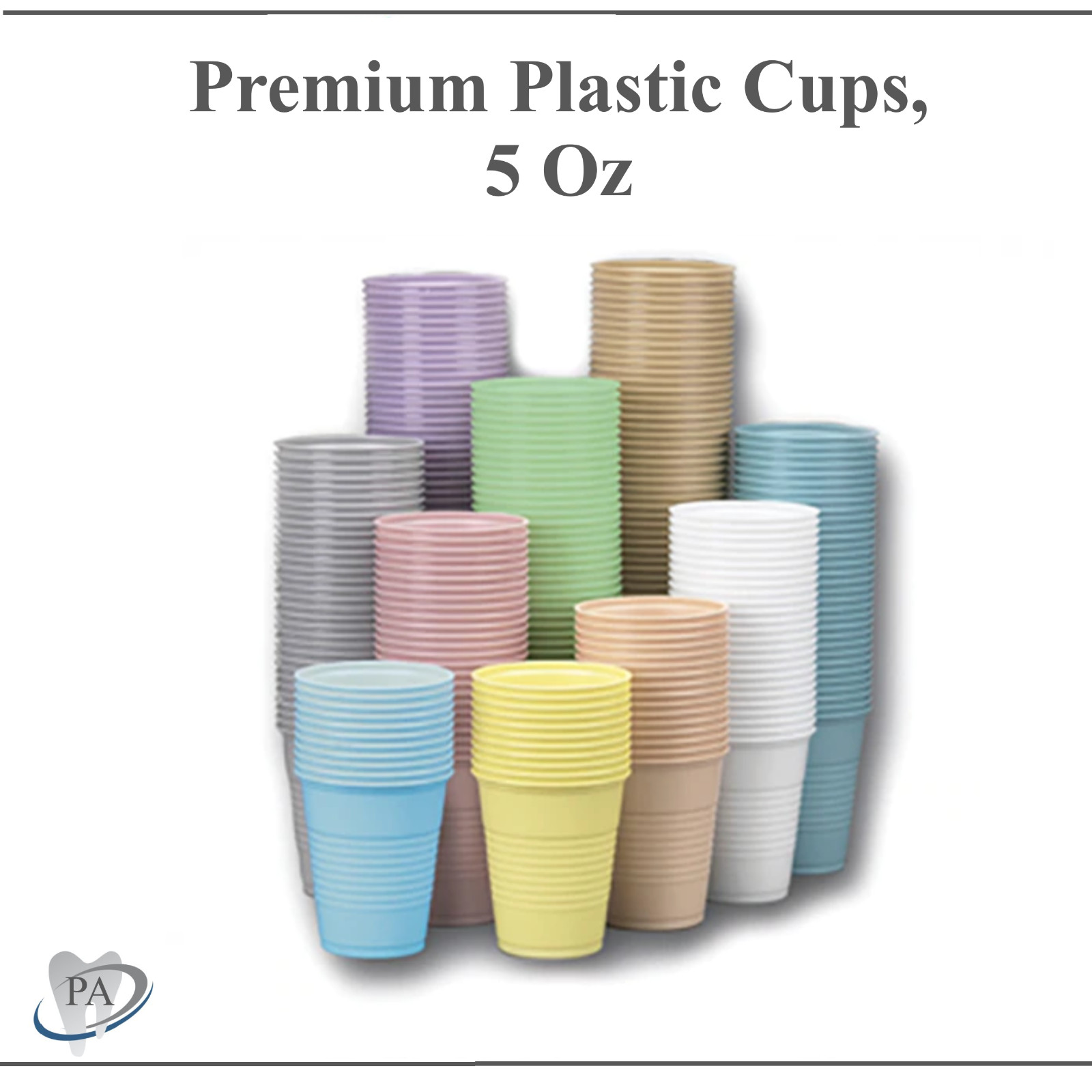 Dental PAtient Disposable Plastic Cups 5oz, Rolled design, Double Coat, 1000/cs