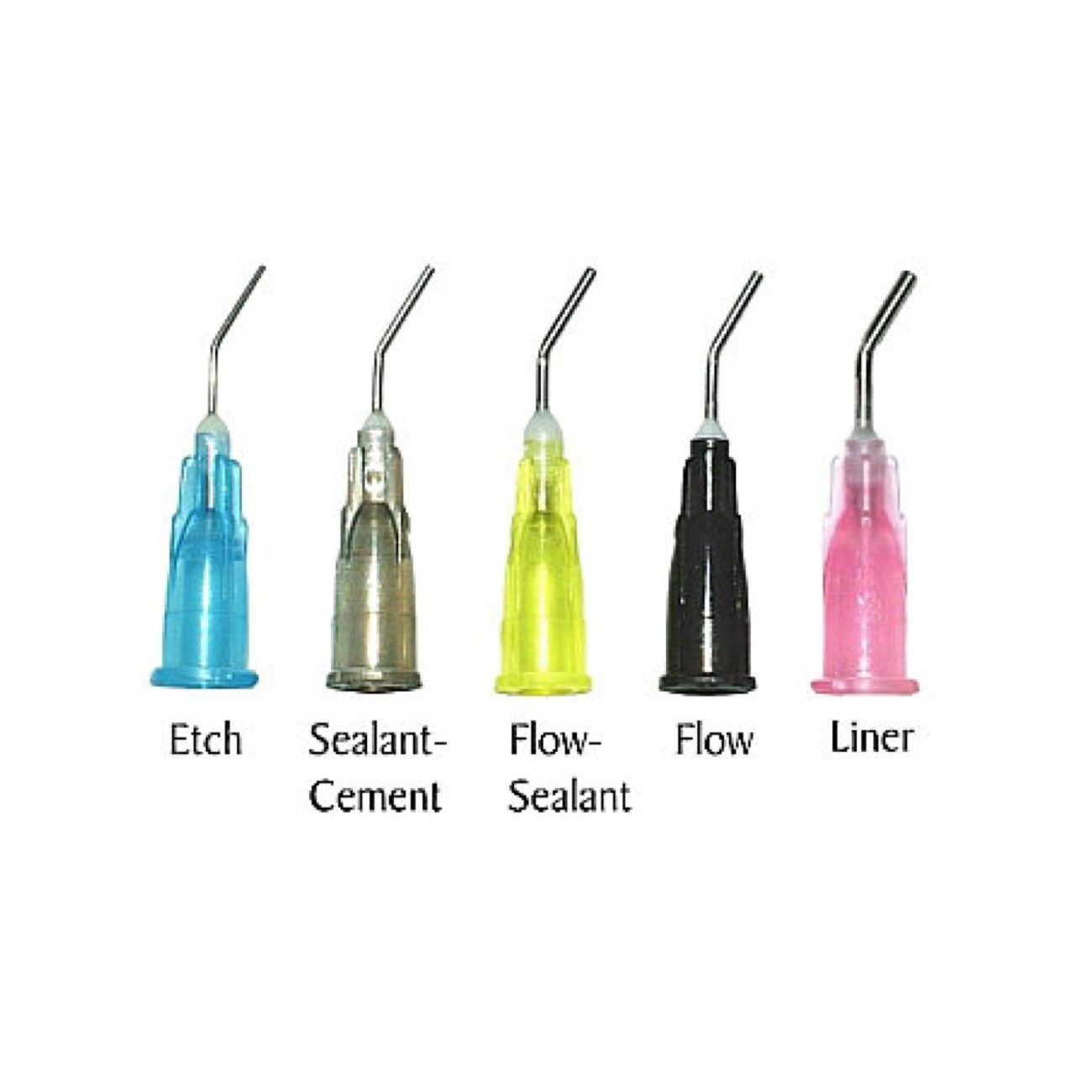 100 Dental Pre Bent Applicator Flow Needle Tips