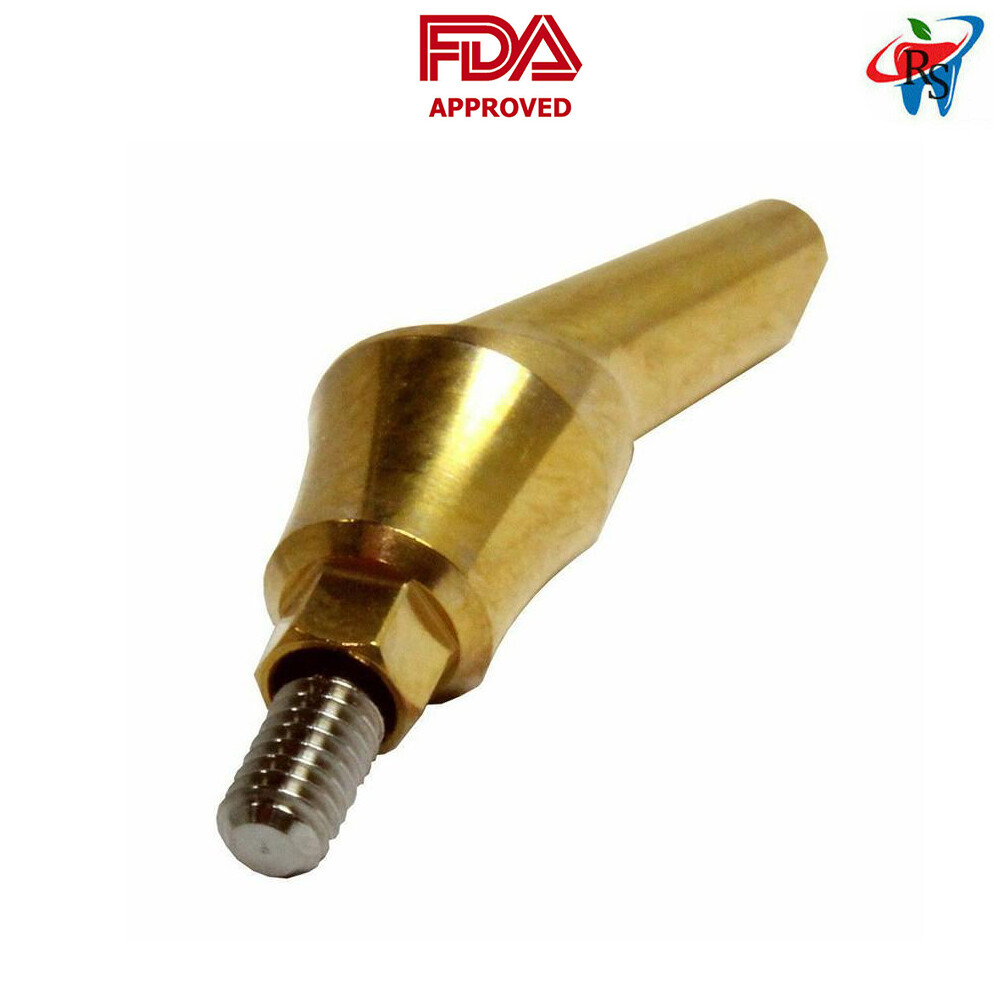 10pcs Abutments Concave Anatomic Angulated 25° Titanium Int Hex 1-4mm