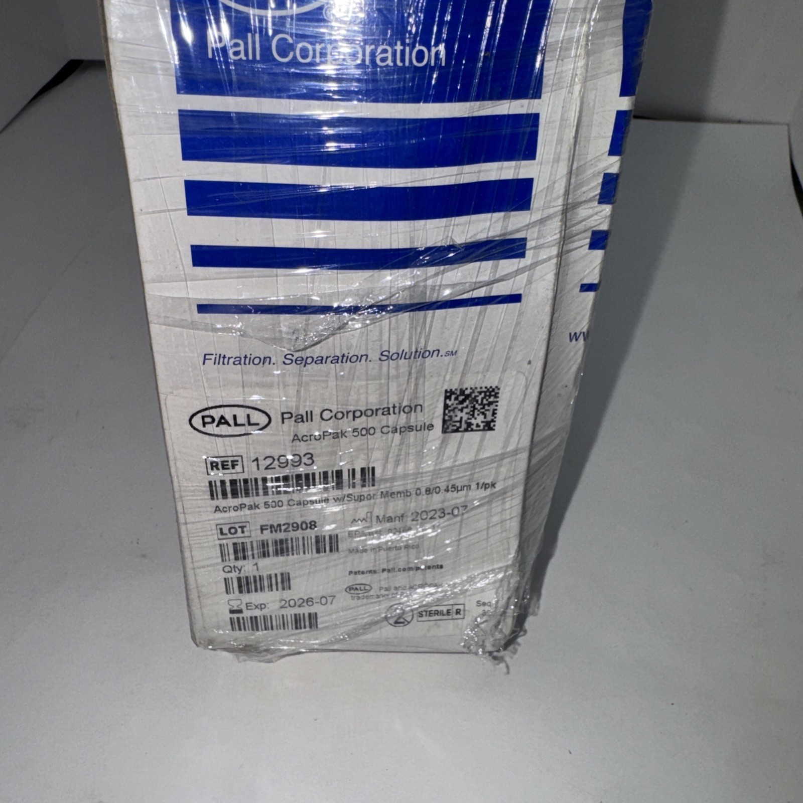 Pall 12997 Acropak 500 0.1/0.1um Capsules with Supor Membrane gamma-irradiated